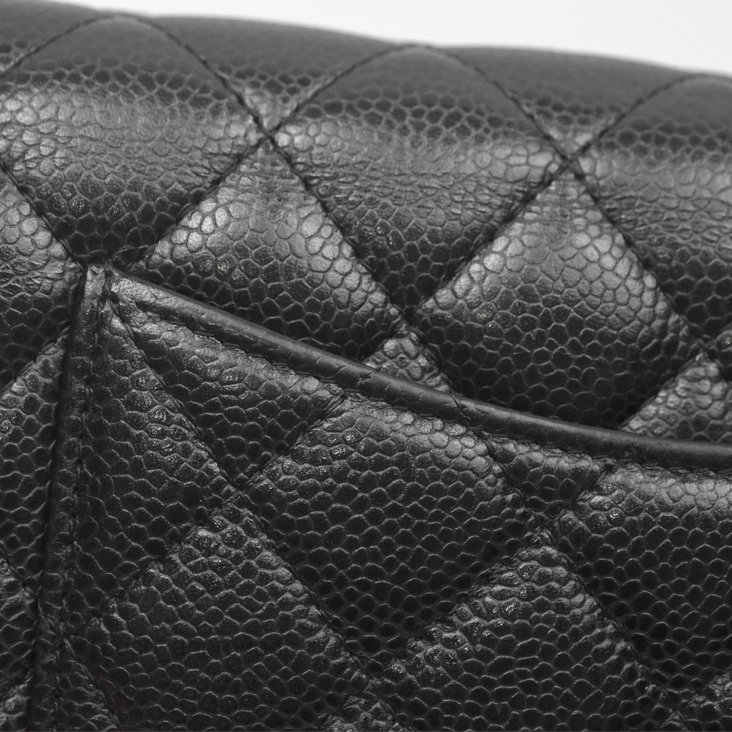 Chanel Classic Quilted Wallet On Chain WOC Black Caviar Gold Hardware