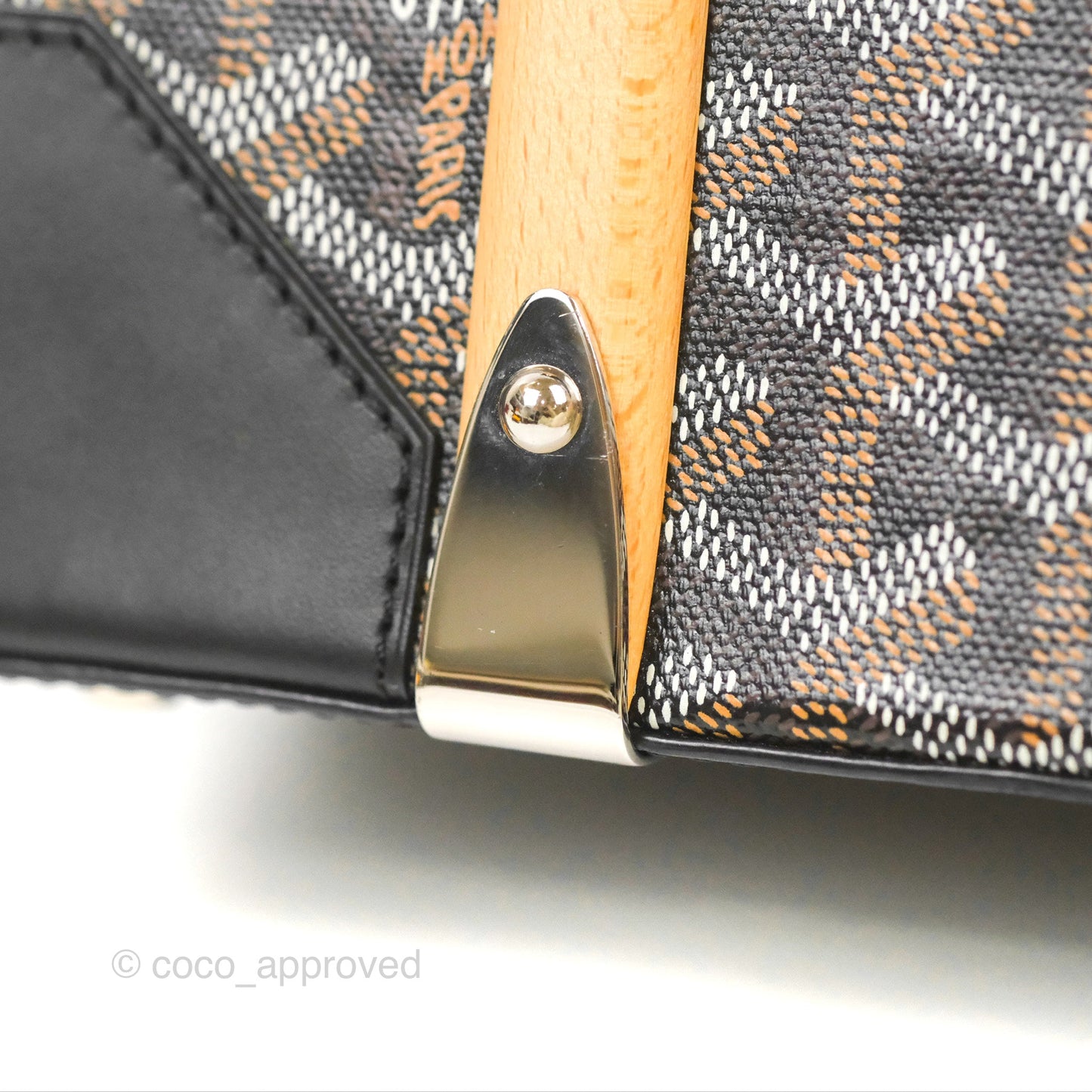 Goyard Saïgon Structuré PM Bag Black Goyardine Canvas