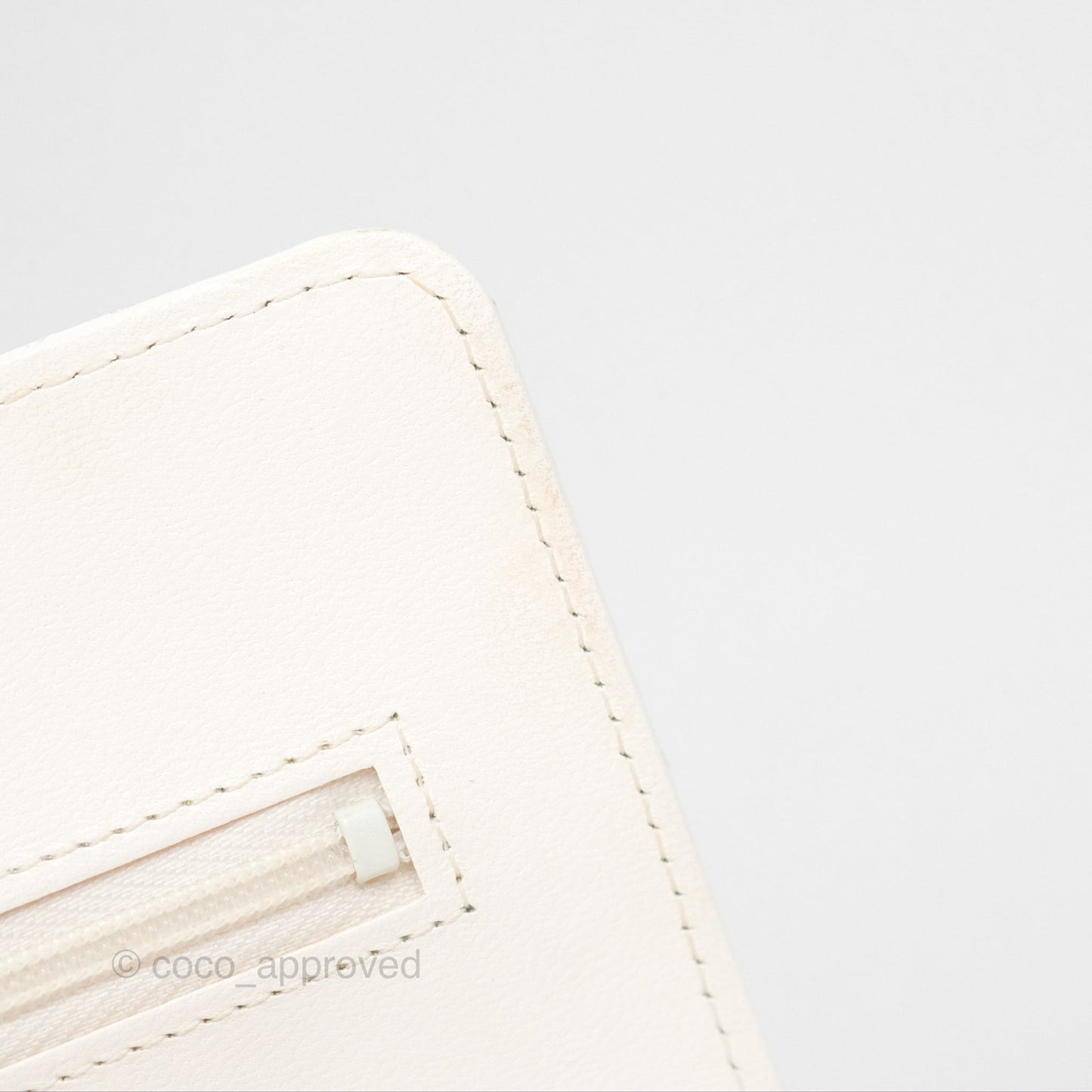 Chanel Quilted Wallet on Chain WOC Coco Heart Chain White Lambskin Aged Gold Hardware 22K