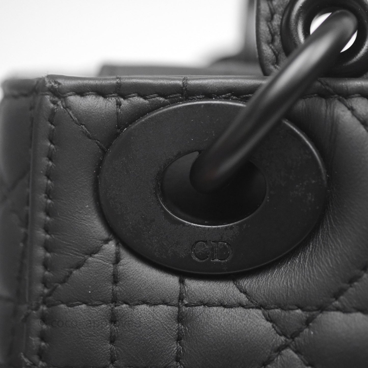 Dior Mini Lady Dior Ultra Matte Black Cannage Calfskin