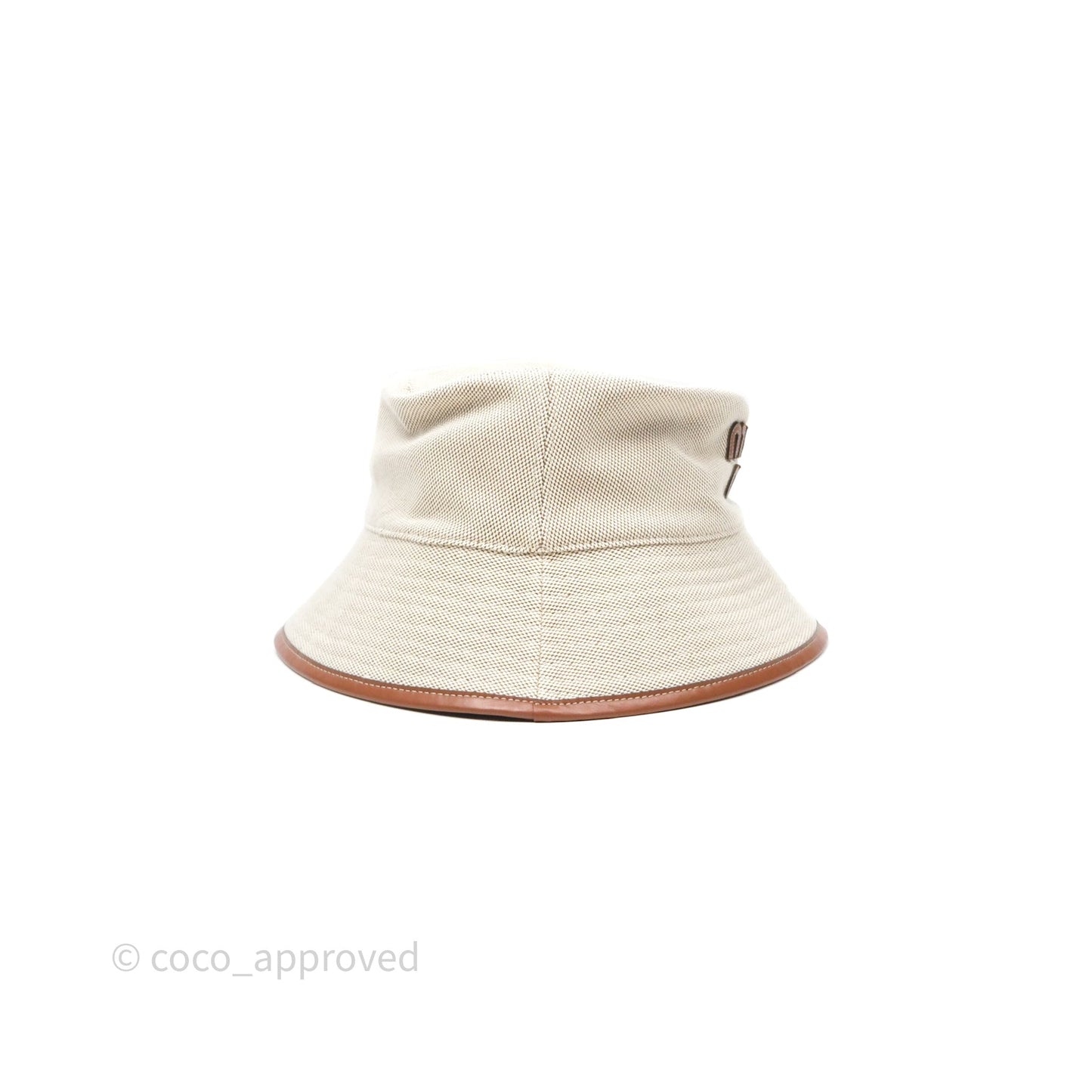 Miu Miu Bucket Hat Canvas Beige/ Brandy