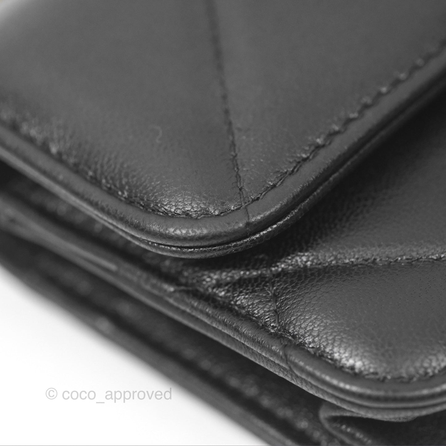 Chanel 19 Mini WOC Flap Phone Holder Black Lambskin Mixed Hardware