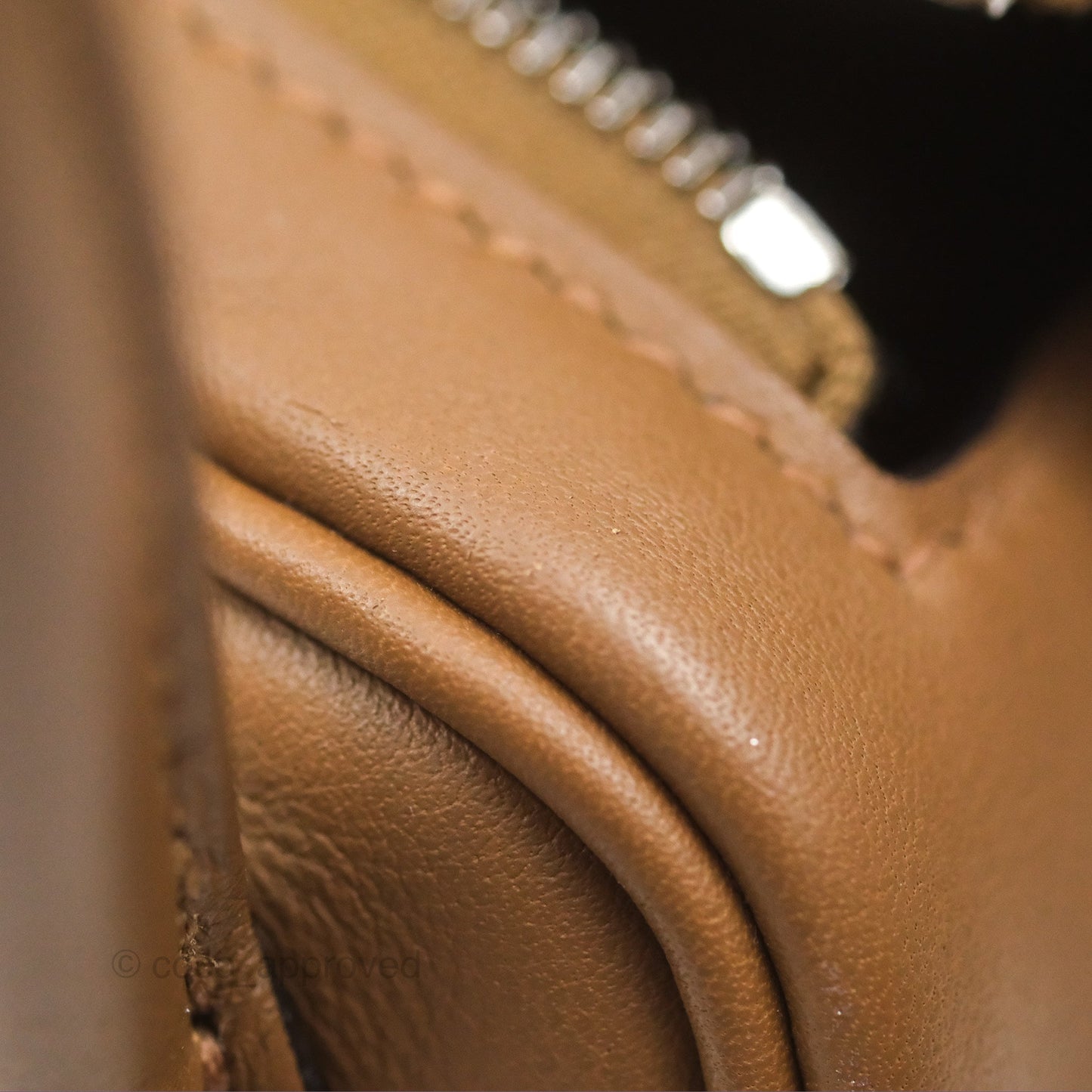 Hermès Mini Lindy 20 Verso Swift Alezan 3G / Biscuit 48 Palladium Hardware