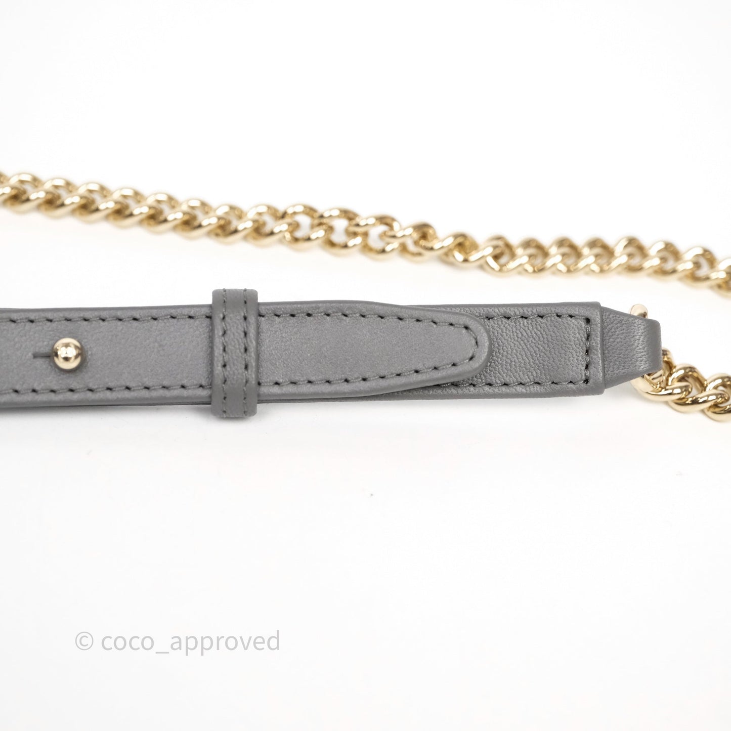 Chanel Grey Boy Mini Clutch Lambskin Gold Hardware