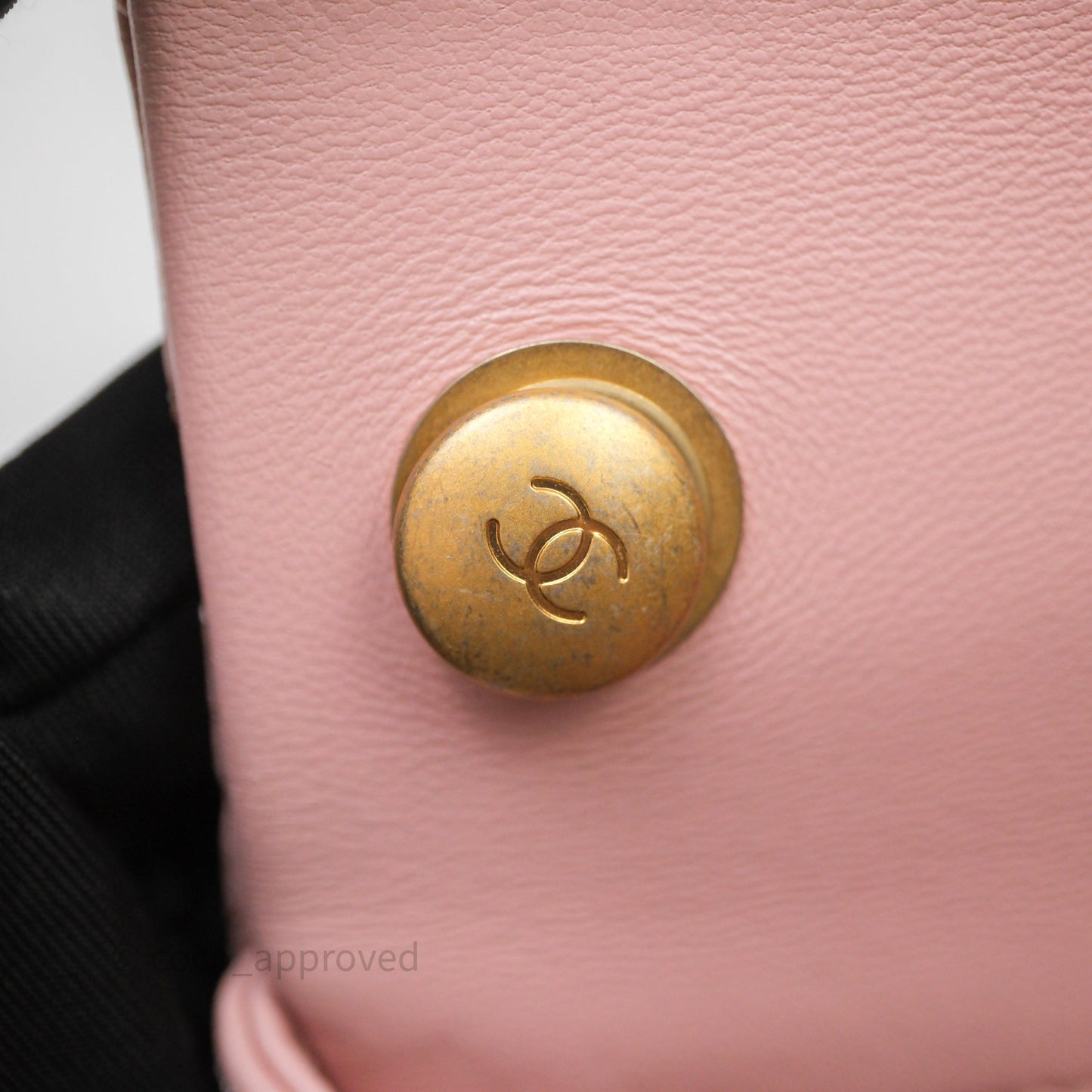 Chanel Quilted Mini Square Flap with Camellia Adjustable Chain Pink Clair Lambskin