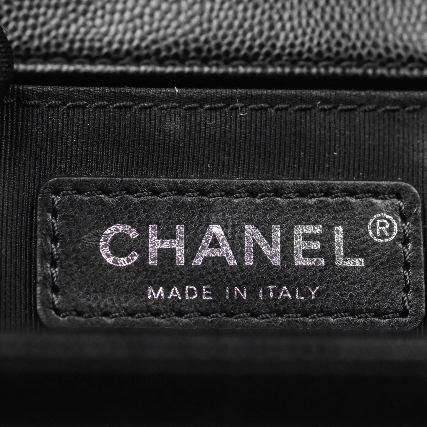Chanel Medium Boy Quilted Black Caviar Ruthenium Hardware