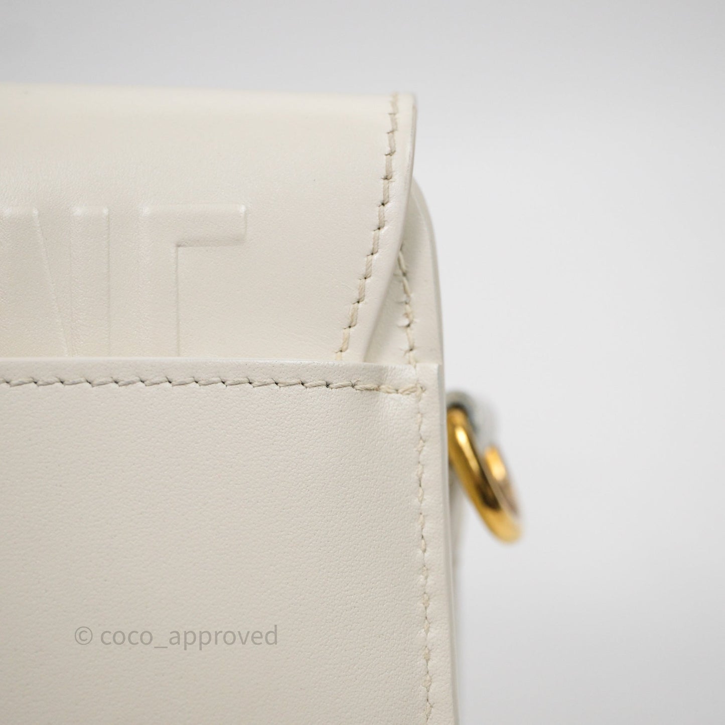 Dior Medium Bobby Bag Off White Calfskin Gold Hardware