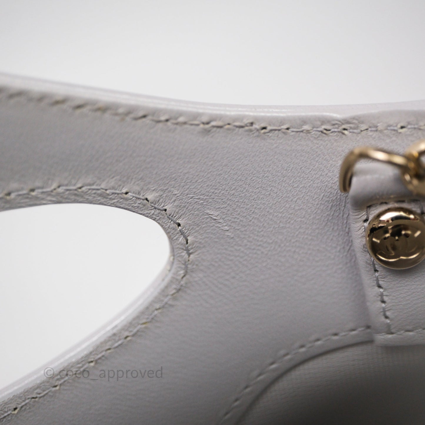 Chanel Nano 31 Grey Shiny Lambskin Gold Hardware