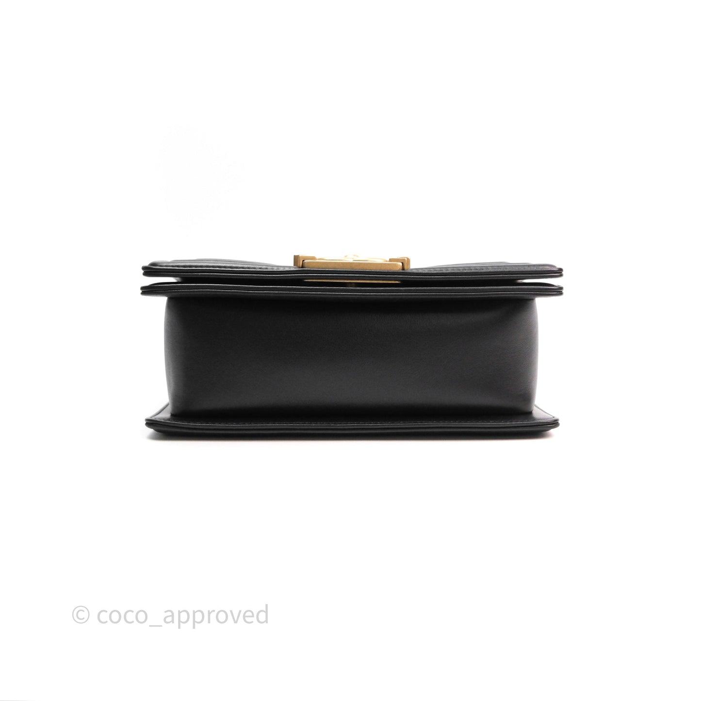Chanel Small Boy Black Lambskin Aged Gold Hardware