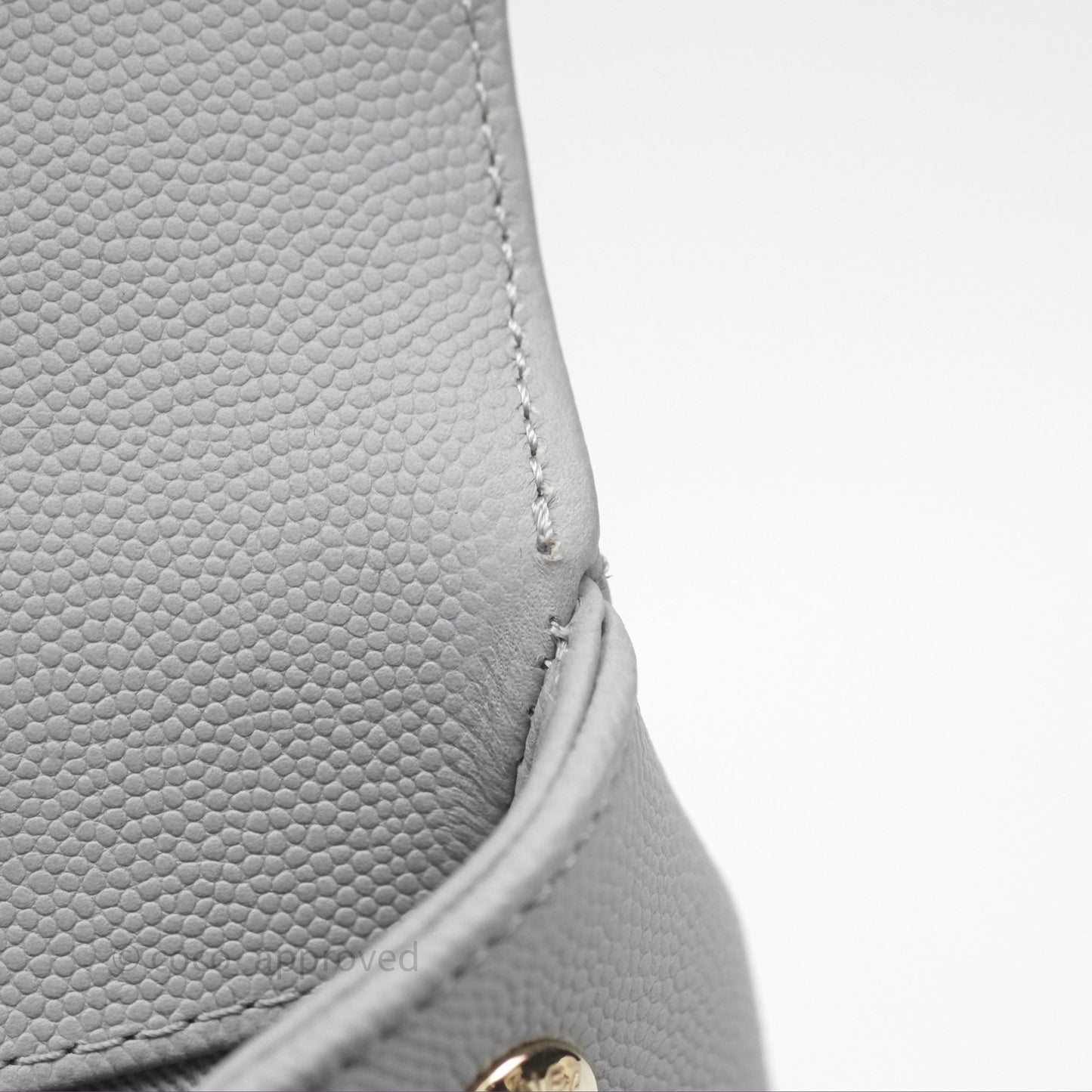 Chanel Quilted Medium Business Affinity Flap Grey Caviar Gold Hardware
