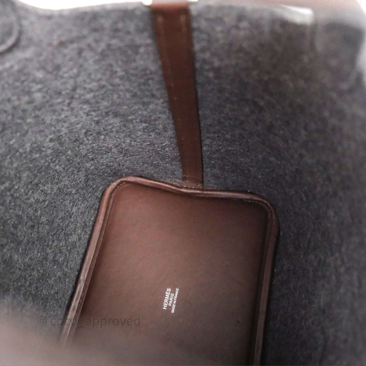Hermès Picotin 18 Feutre/Veau Swift AE Gris Moyen/Havai Palladium Hardware