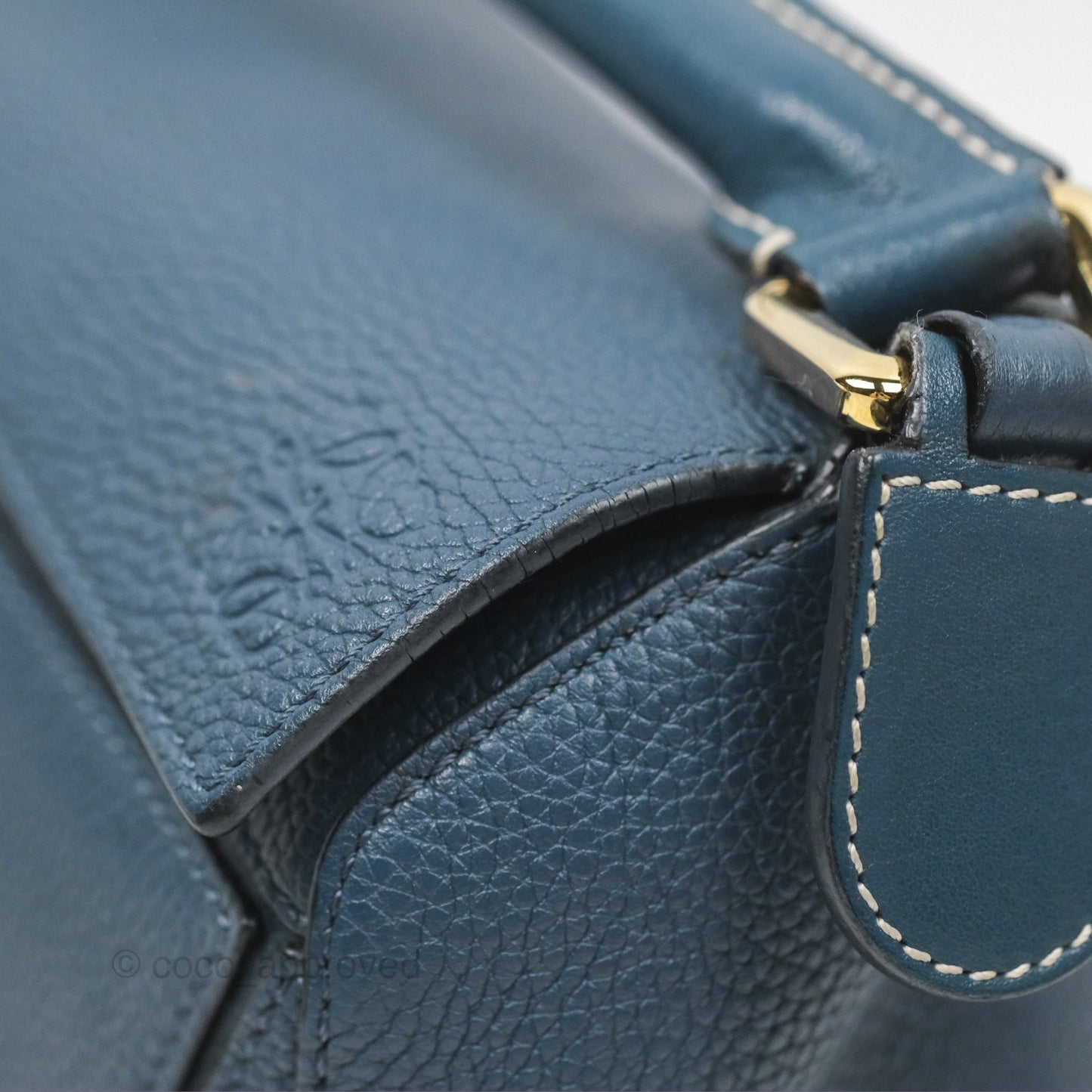 Loewe Small Puzzle Bag Navy Grained Calfskin