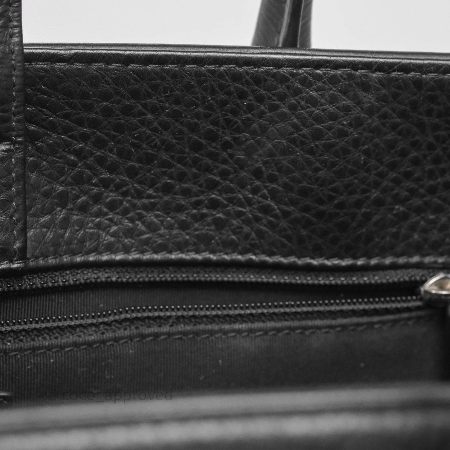 Chanel Executive Tote Bag Black Grained Calfskin Silver Hardware
