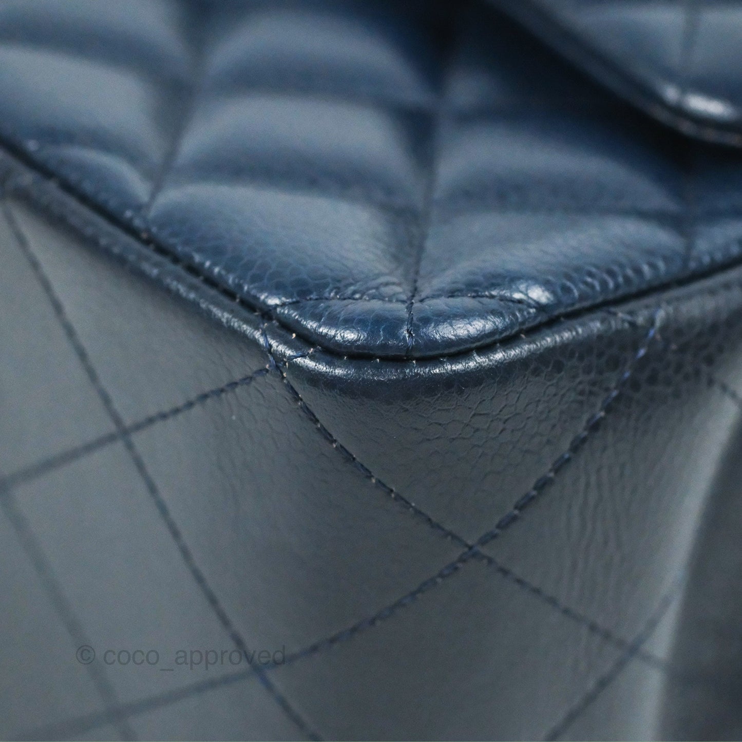Chanel Jumbo Double Flap Navy Caviar Silver Hardware⁣⁣