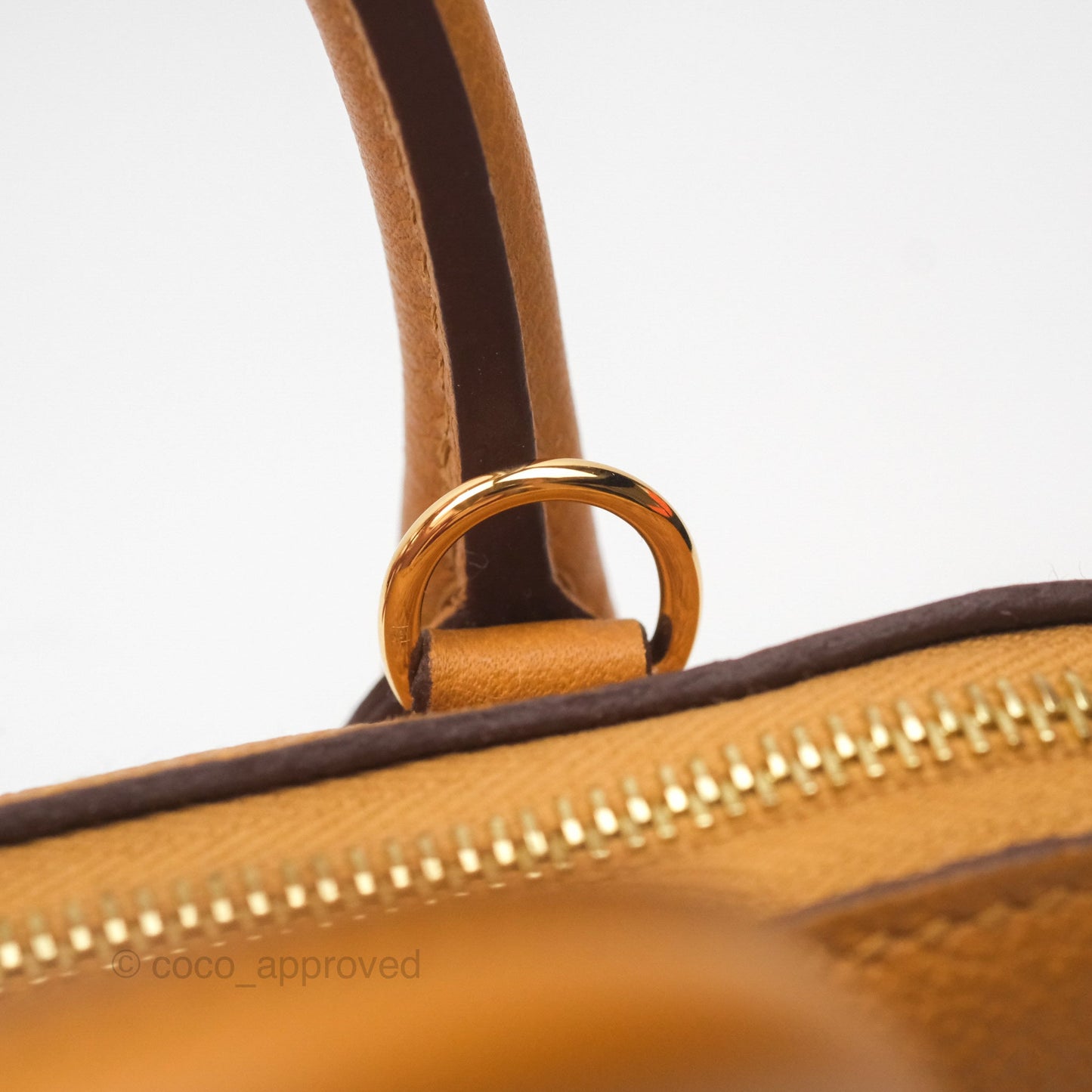 Hermès Bolide Mini 1923 Evercolor Caramel 28/ Mauve Pale 09 Gold Hardware