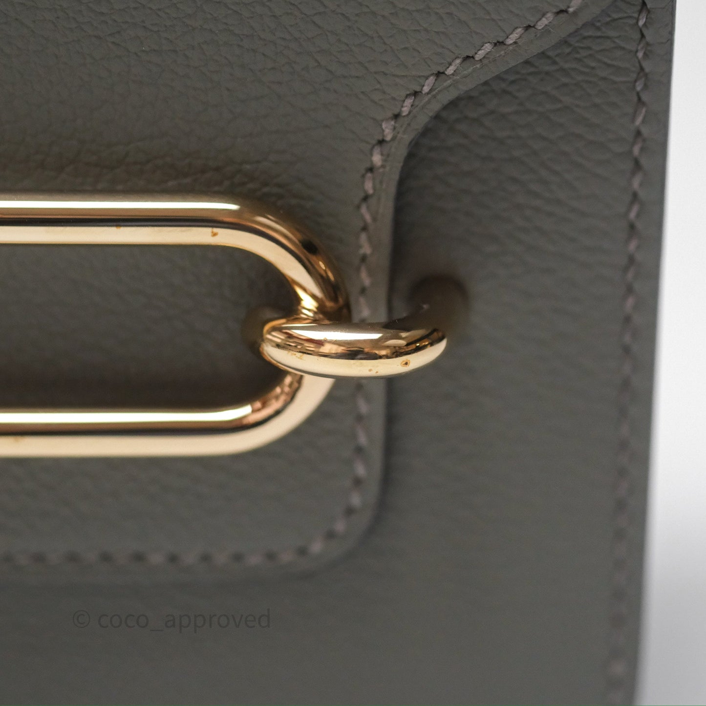Hermès Roulis Mini 18 Gris Meyer 0L Evercolor Permabrass Hardware