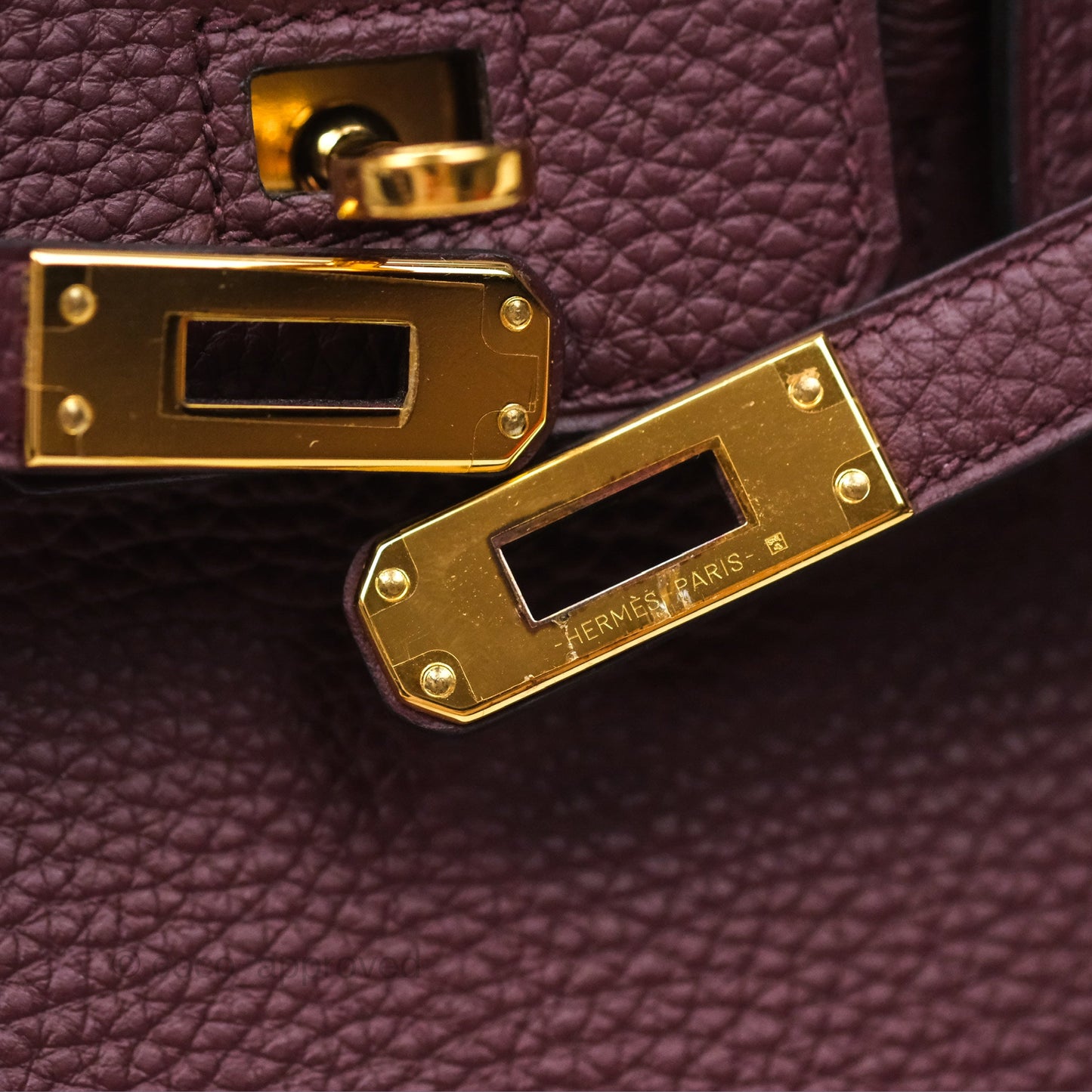 Hermès Birkin 25 Retourne Bordeaux Togo Gold Hardware