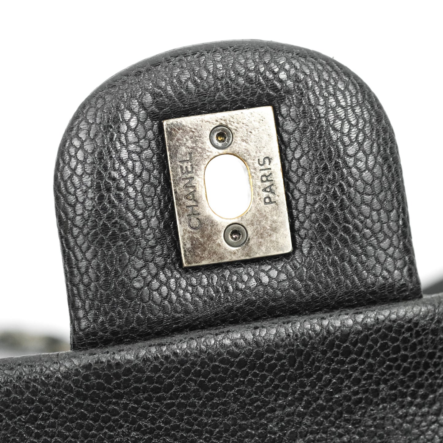 Chanel Jumbo Easy Flap Bag Black Caviar Ruthenium Hardware