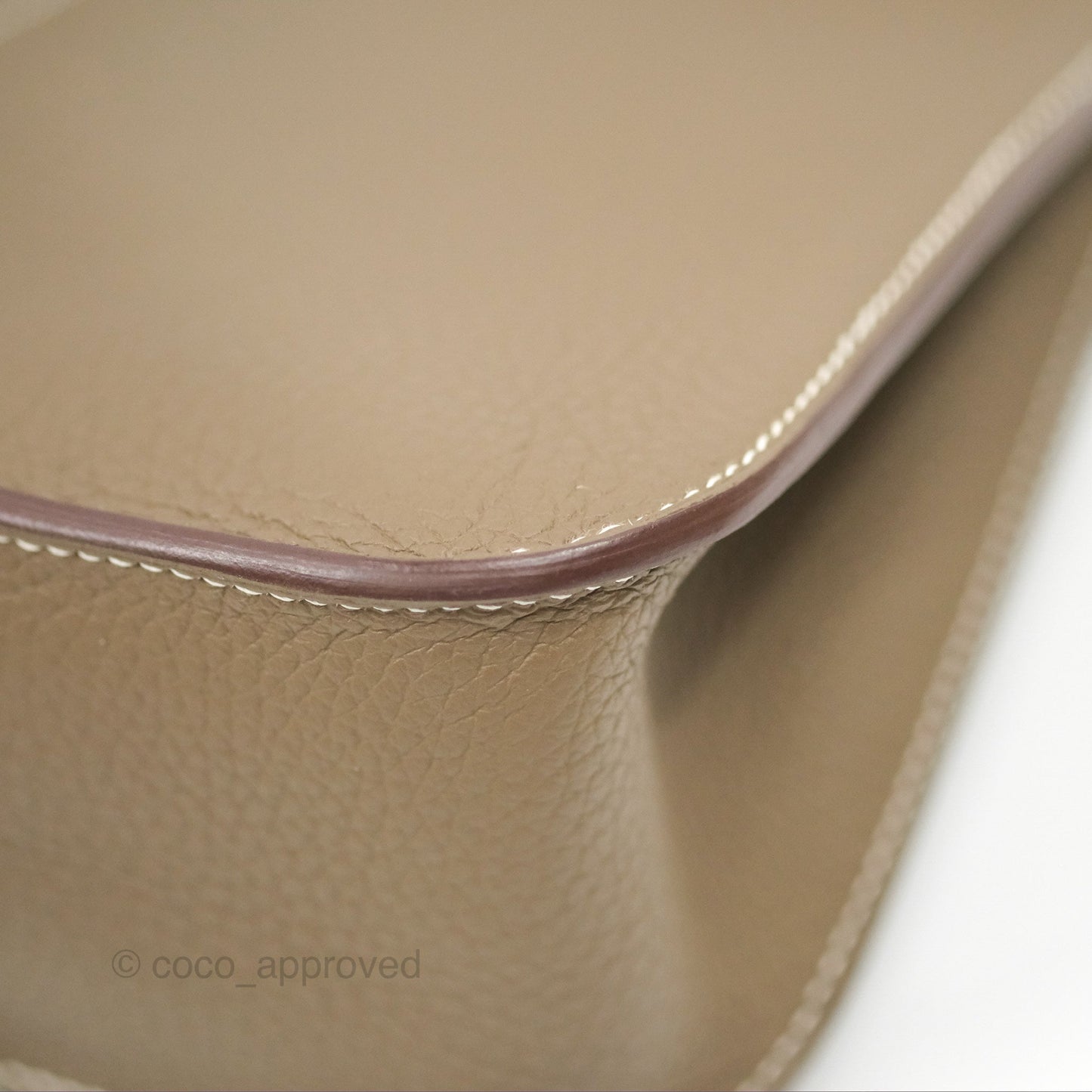 Hermès Halzan 25 Etoupe Clemence Gold Hardware