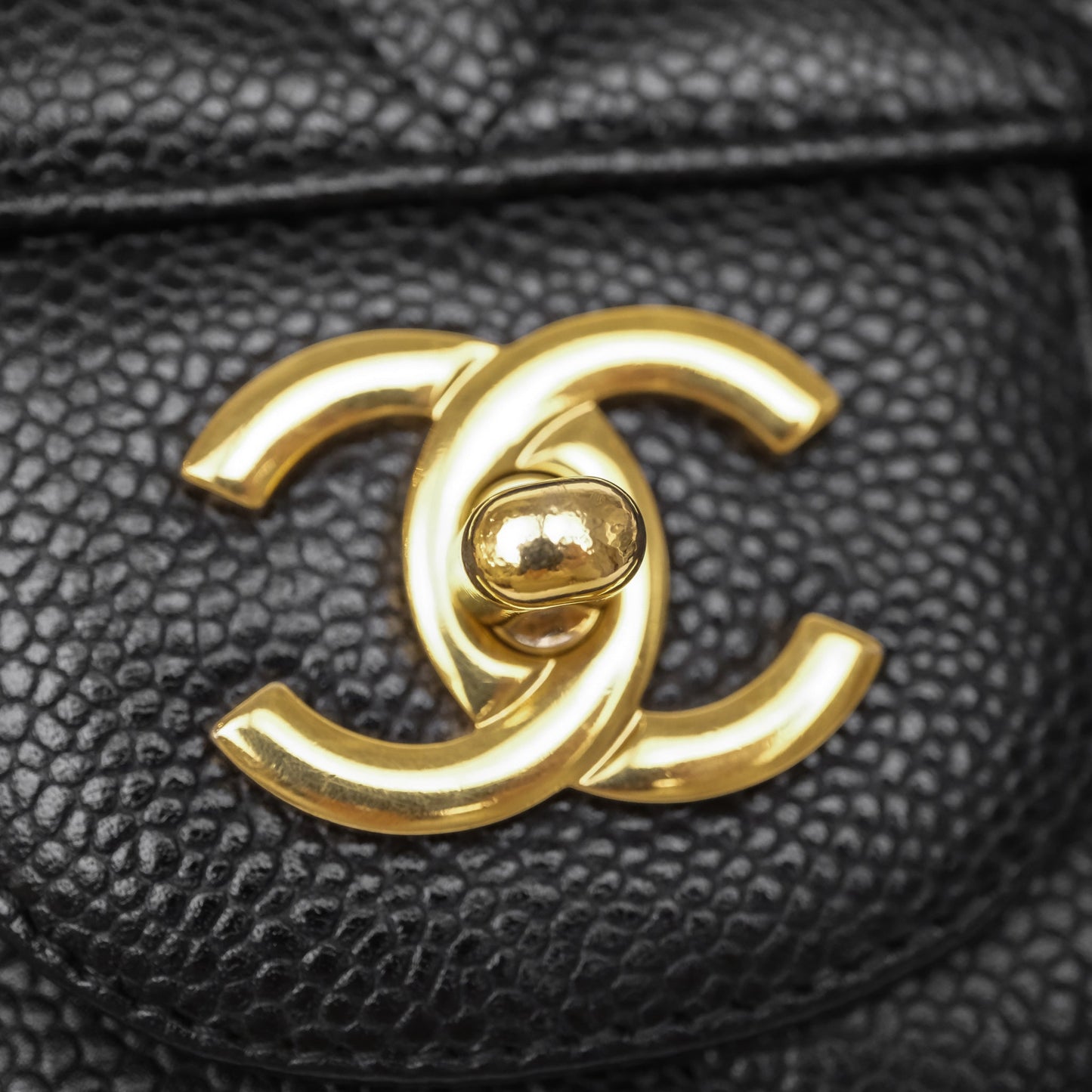 Chanel Jumbo Single Flap Black Caviar Gold Hardware⁣⁣