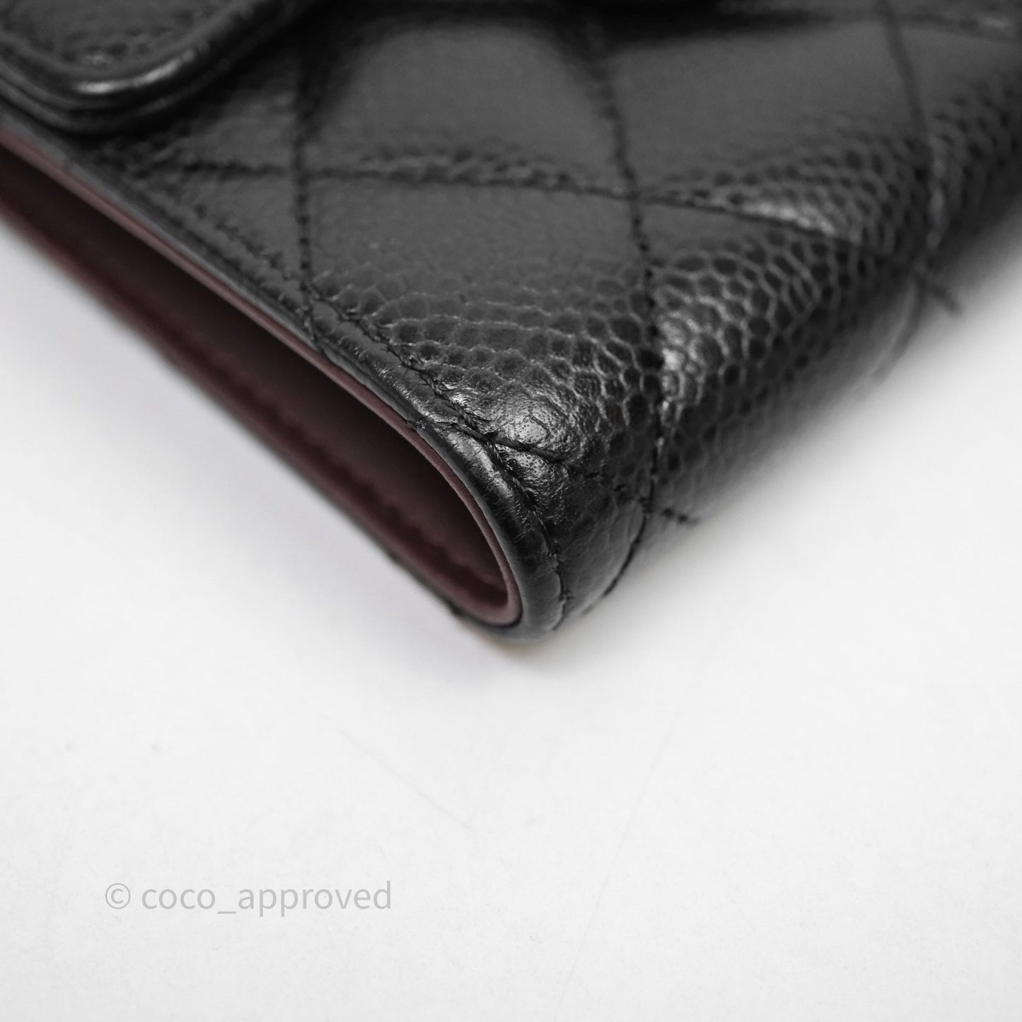Chanel Classic Short Flap Wallet Black Caviar Gold Hardware