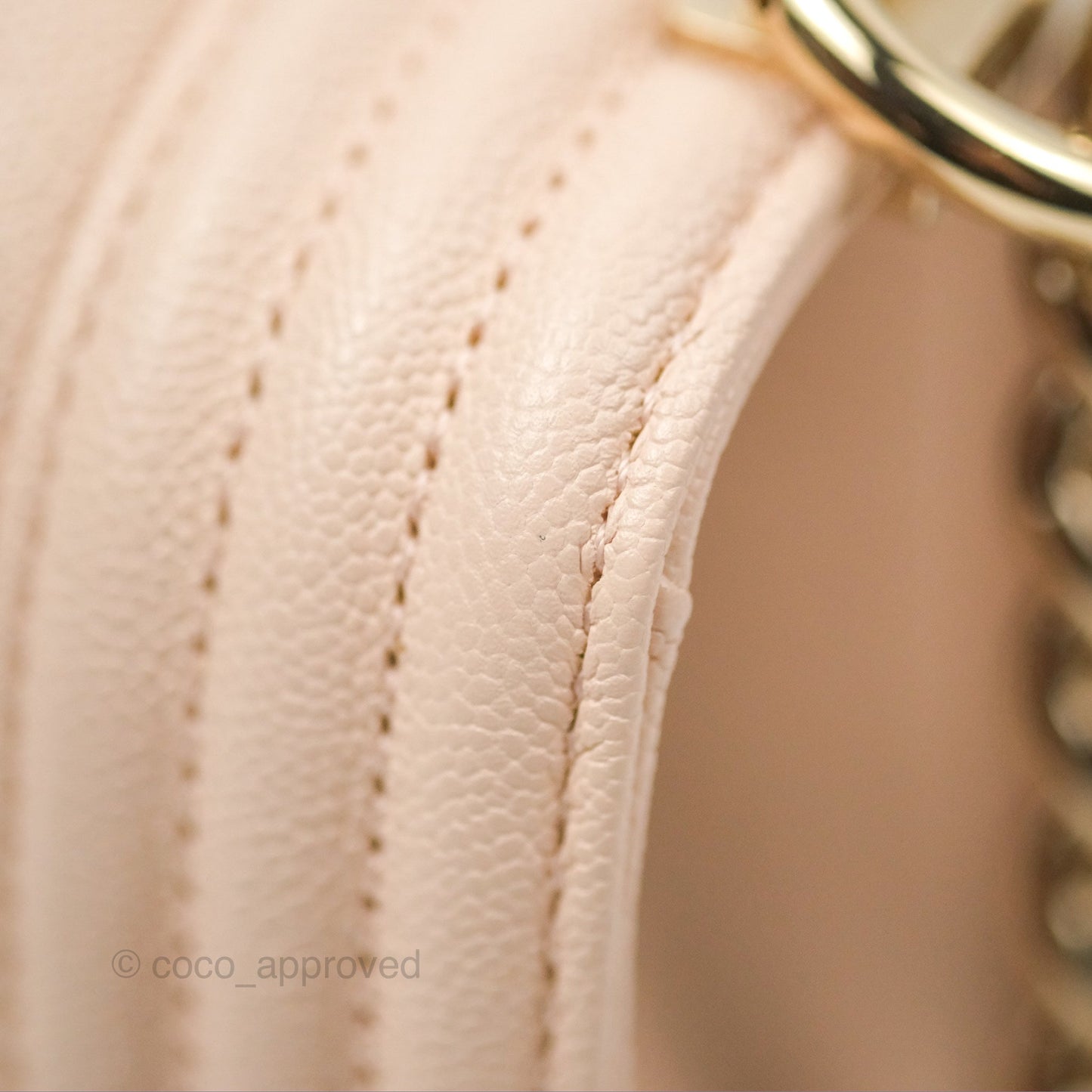 Chanel Chevron Medium Boy Light Pink Caviar Gold Hardware