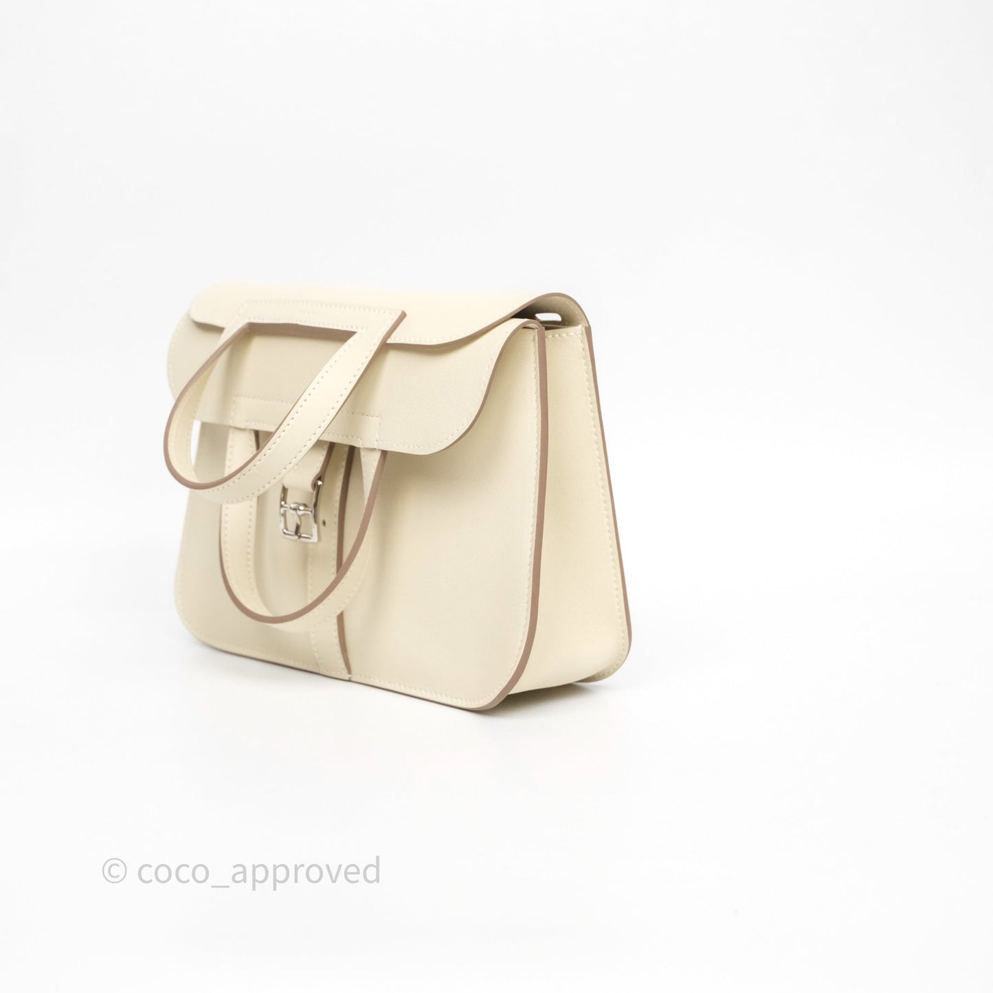Hermès Halzan 22 Mini Craie 10 Swift Palladium Hardware