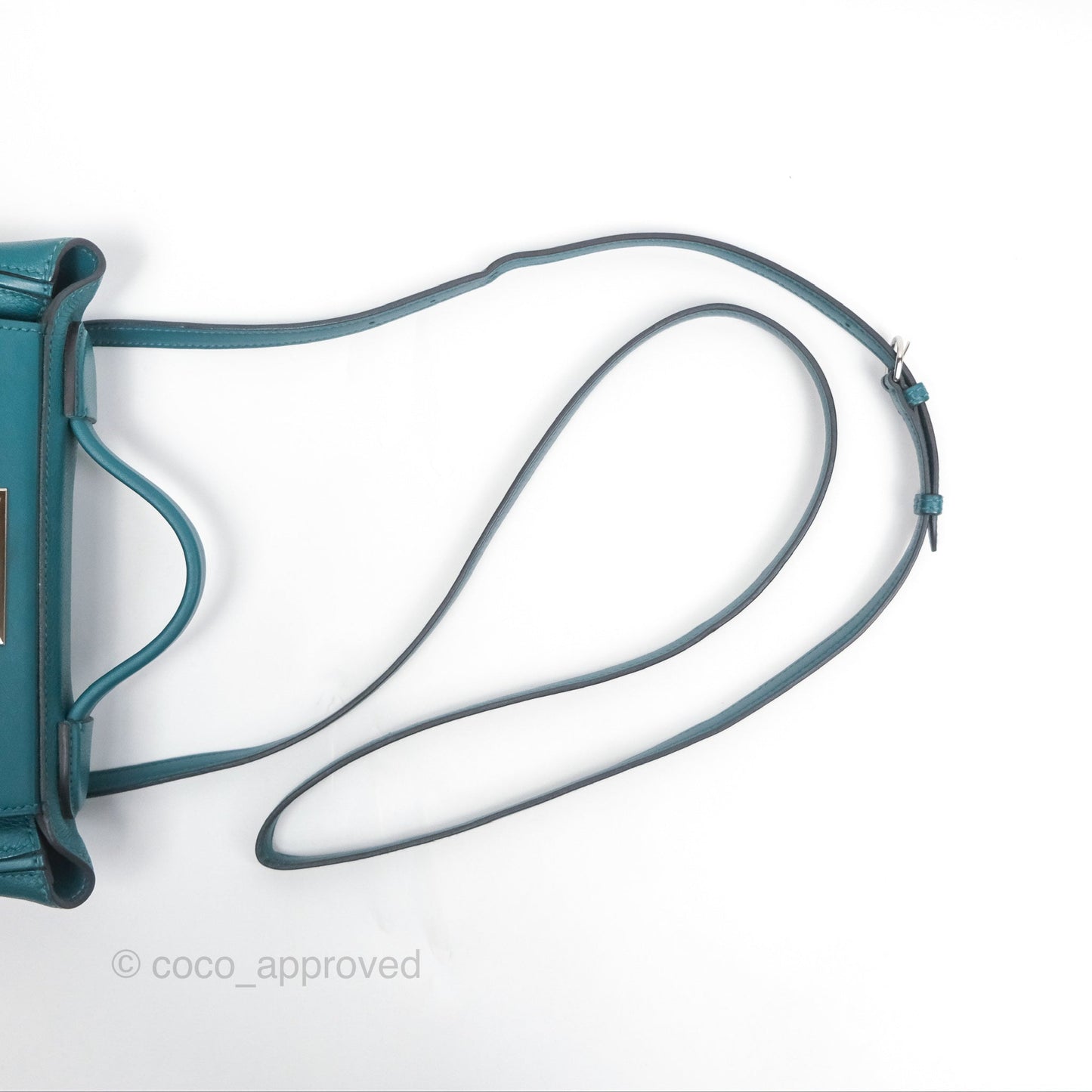 Hermès 24/24 21 Mini Vert Bosphore Evercolor Swift Palladium Hardware