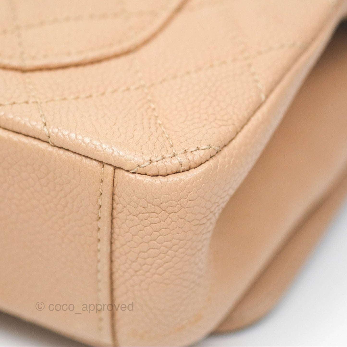 Chanel Small CC Filigree Flap Quilted Beige Black Caviar