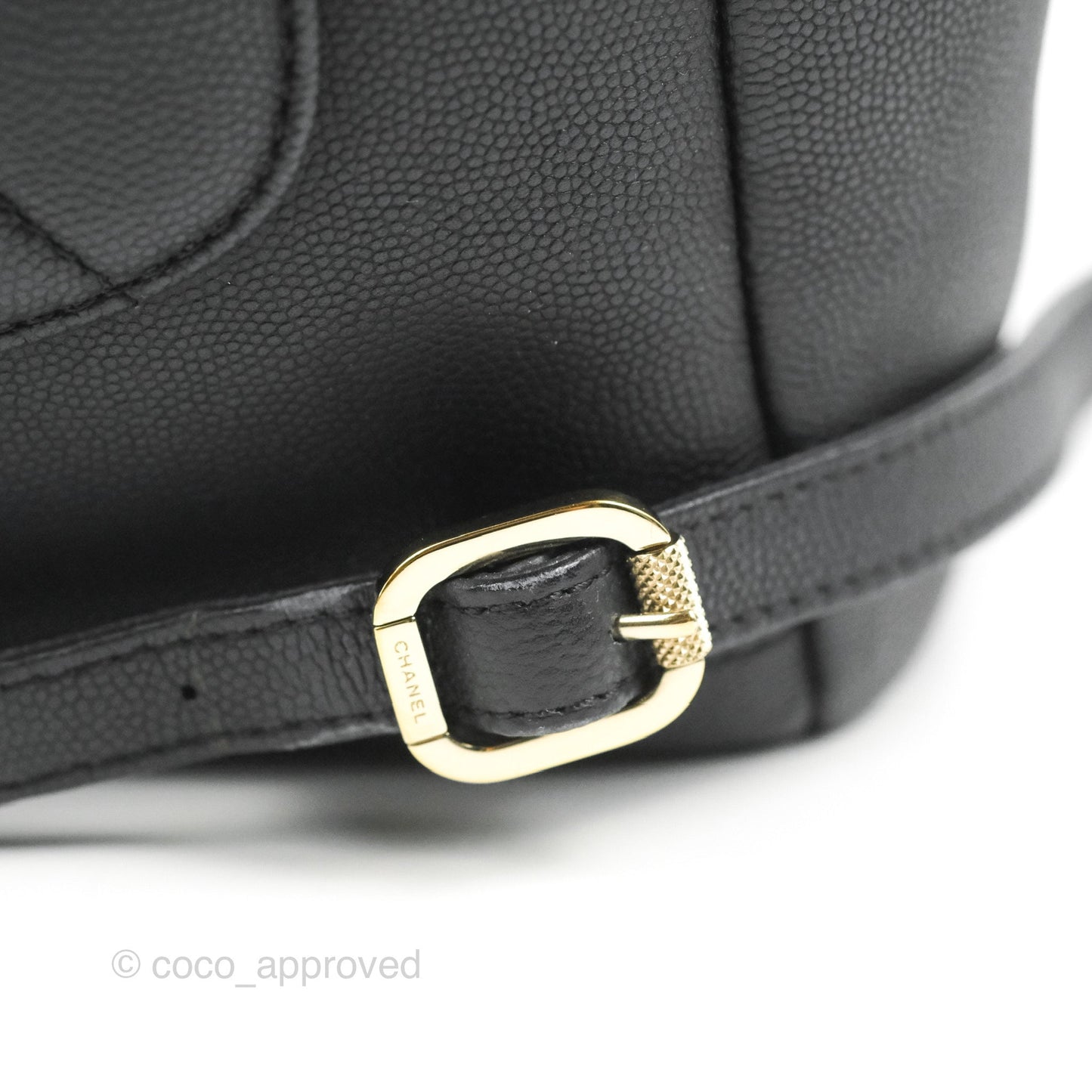 Chanel Quilted Business Affinity Backpack Black Caviar Gold Hardware
