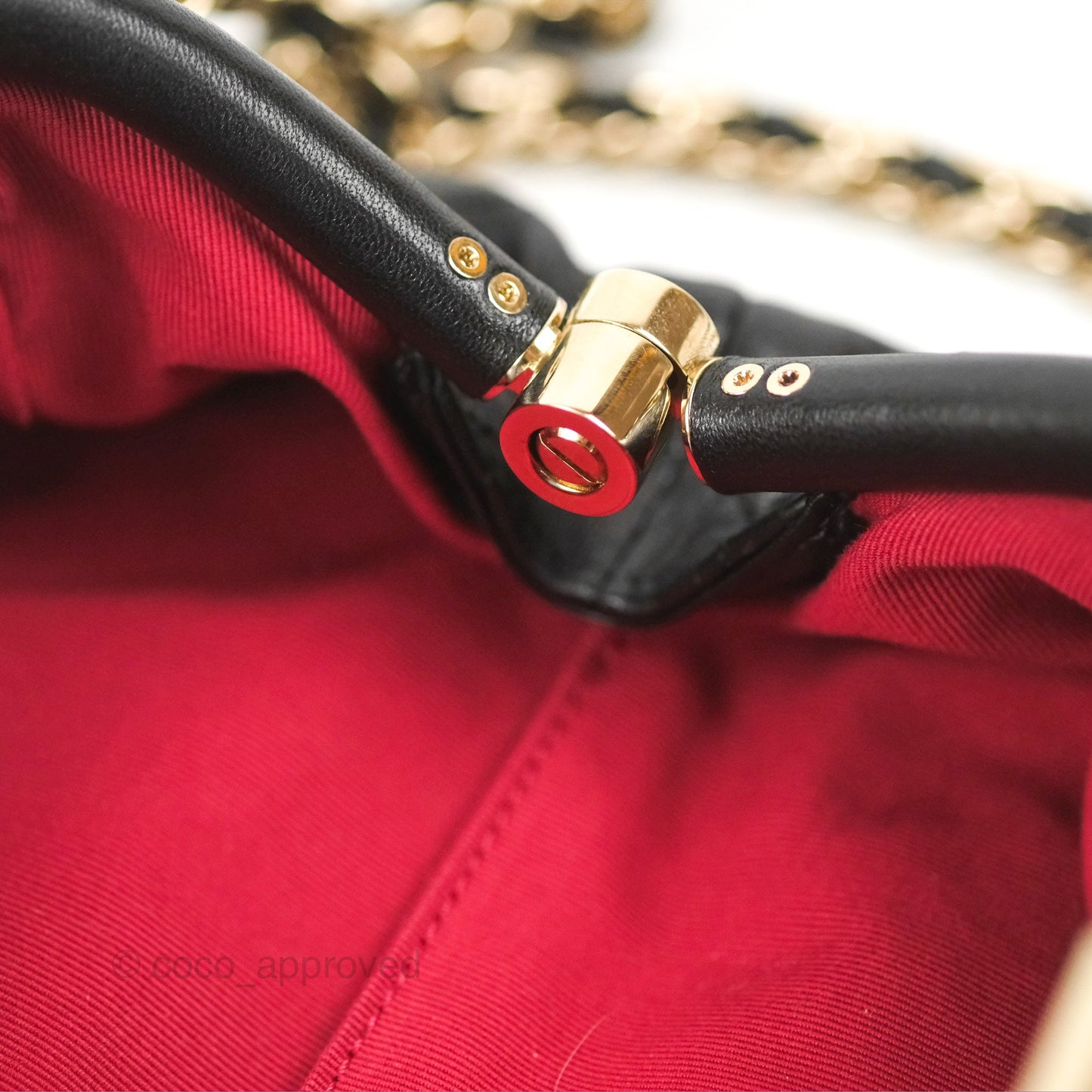 Chanel Black Clutch Bag Lambskin Gold Hardware