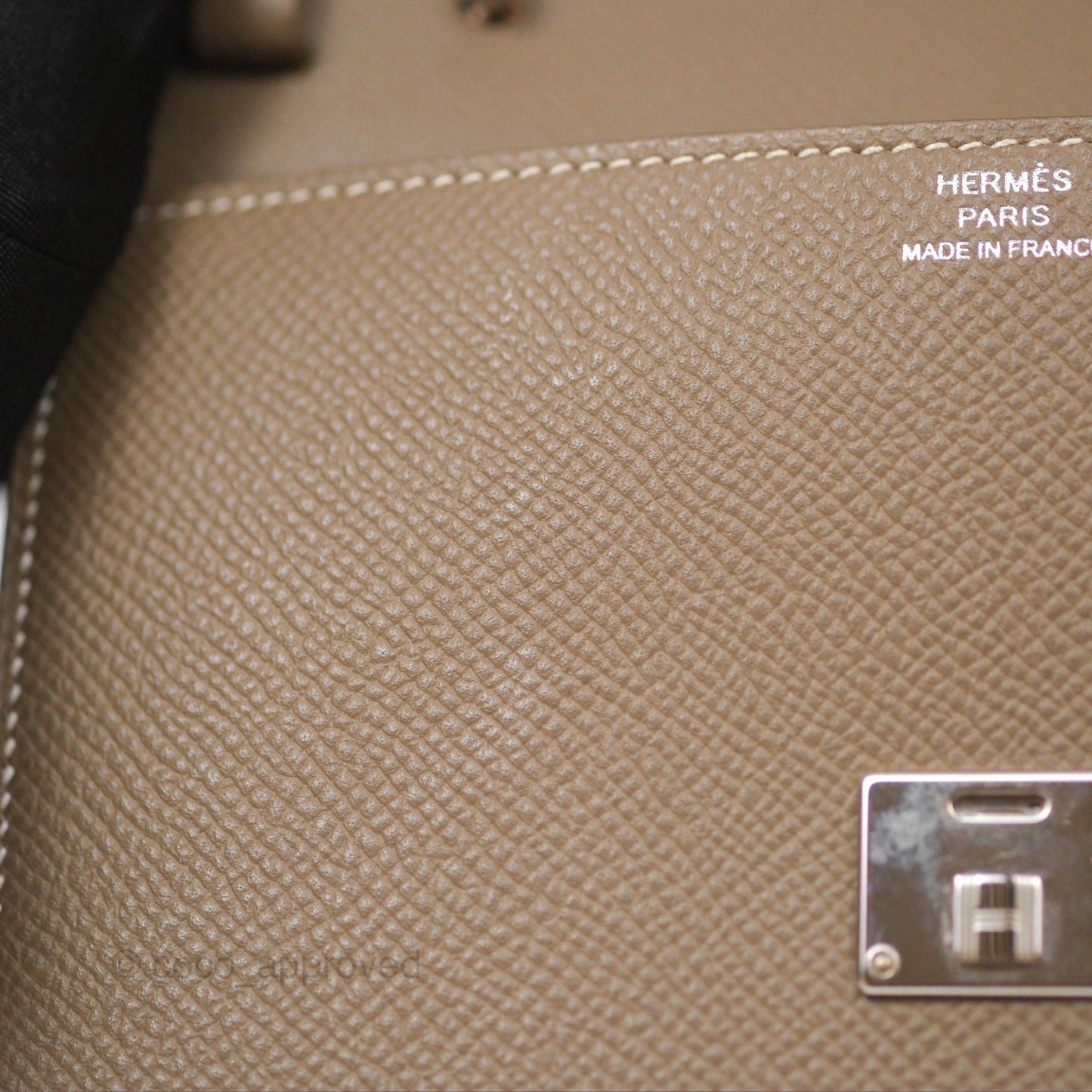 Hermès Clic 16 Wallet Etoupe 18 Epsom Palladium Hardware