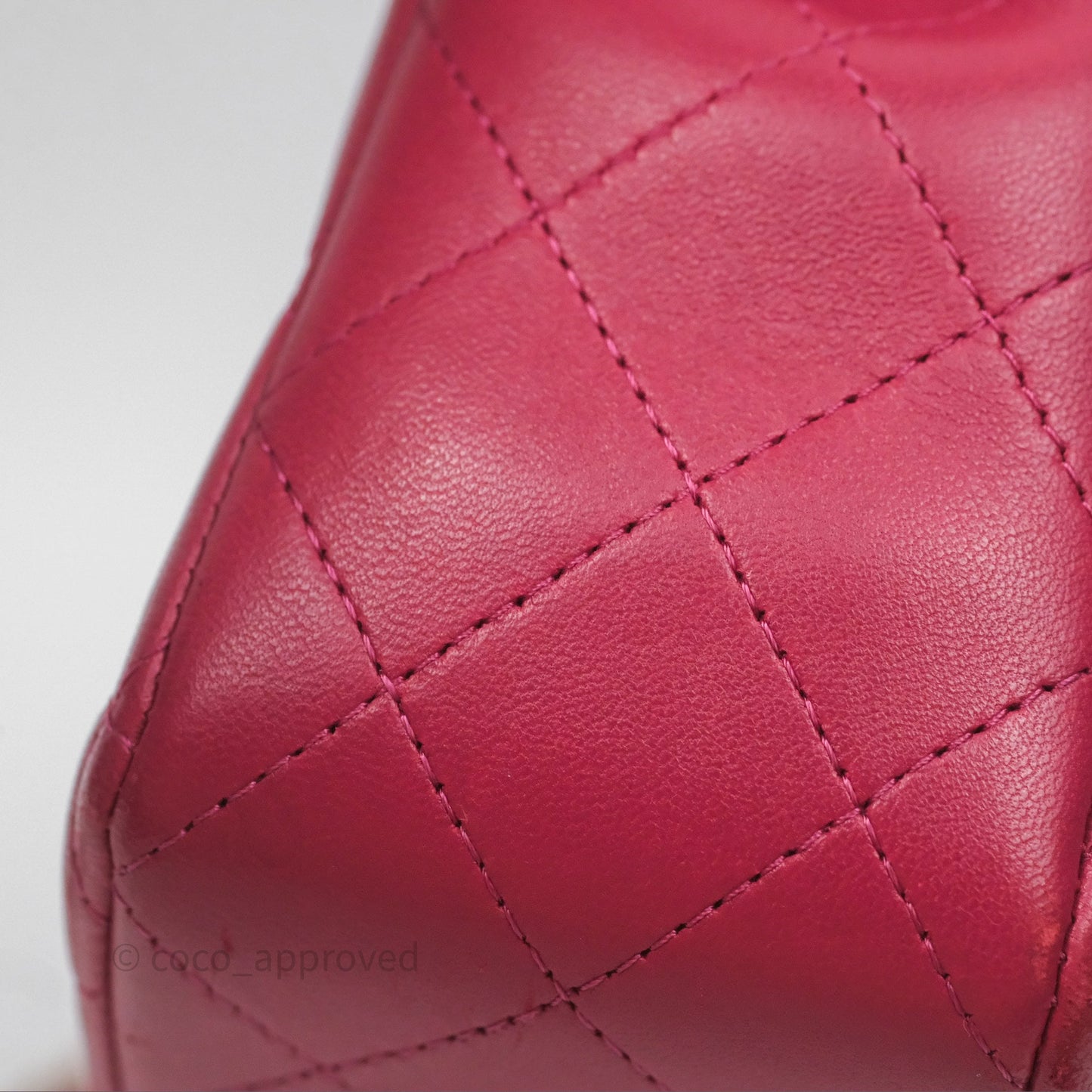 Chanel Top Handle Mini Rectangular Flap Red Lambskin Aged Gold Hardware