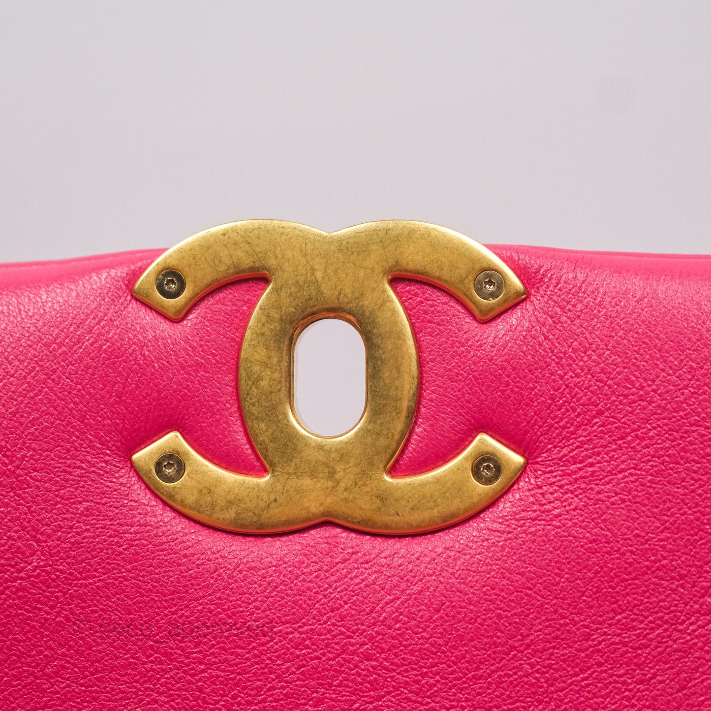 Chanel 19 Large (Medium) Dark Pink Goatskin Mixed Hardware