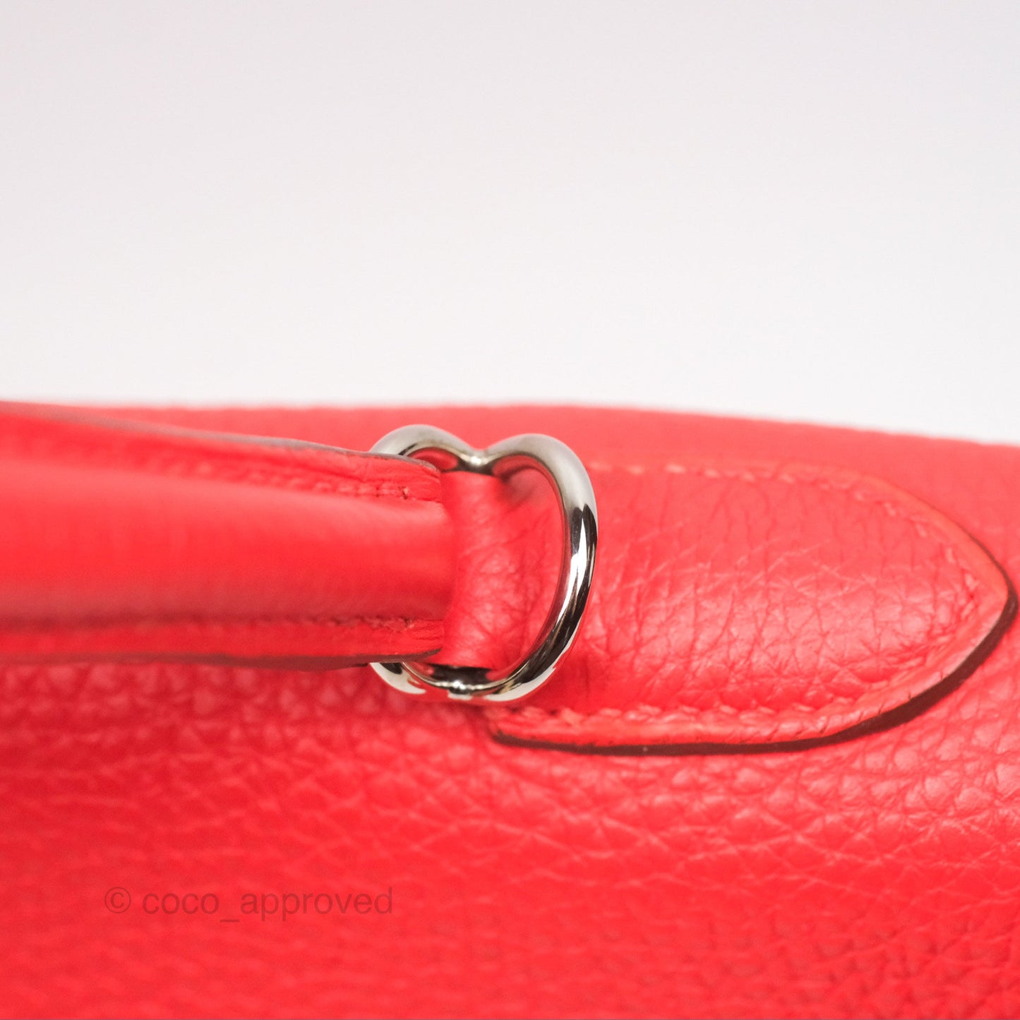 Hermès Kelly 32 Retourne Rose Jaipur Clemence Palladium Hardware