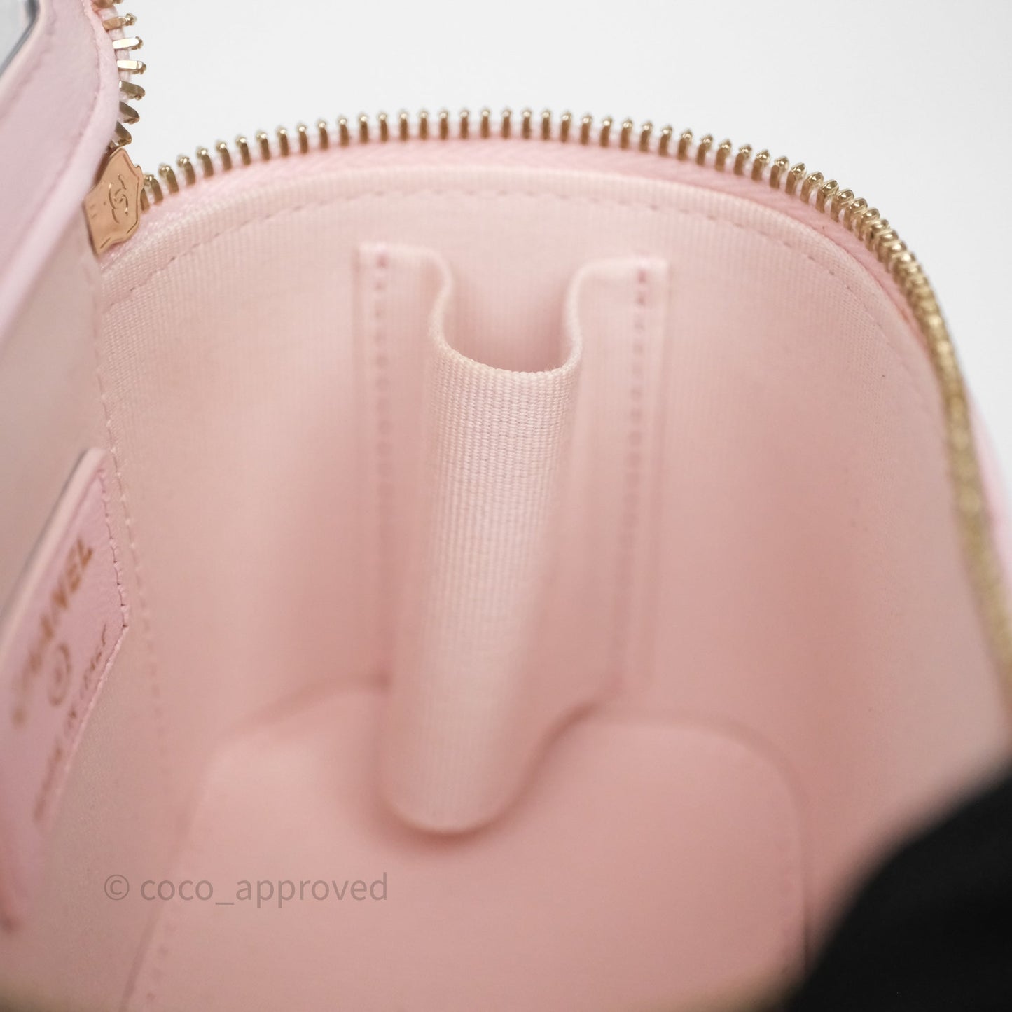 Chanel Mini Top Handle Vanity With Chain Pink Lambskin Gold Hardware