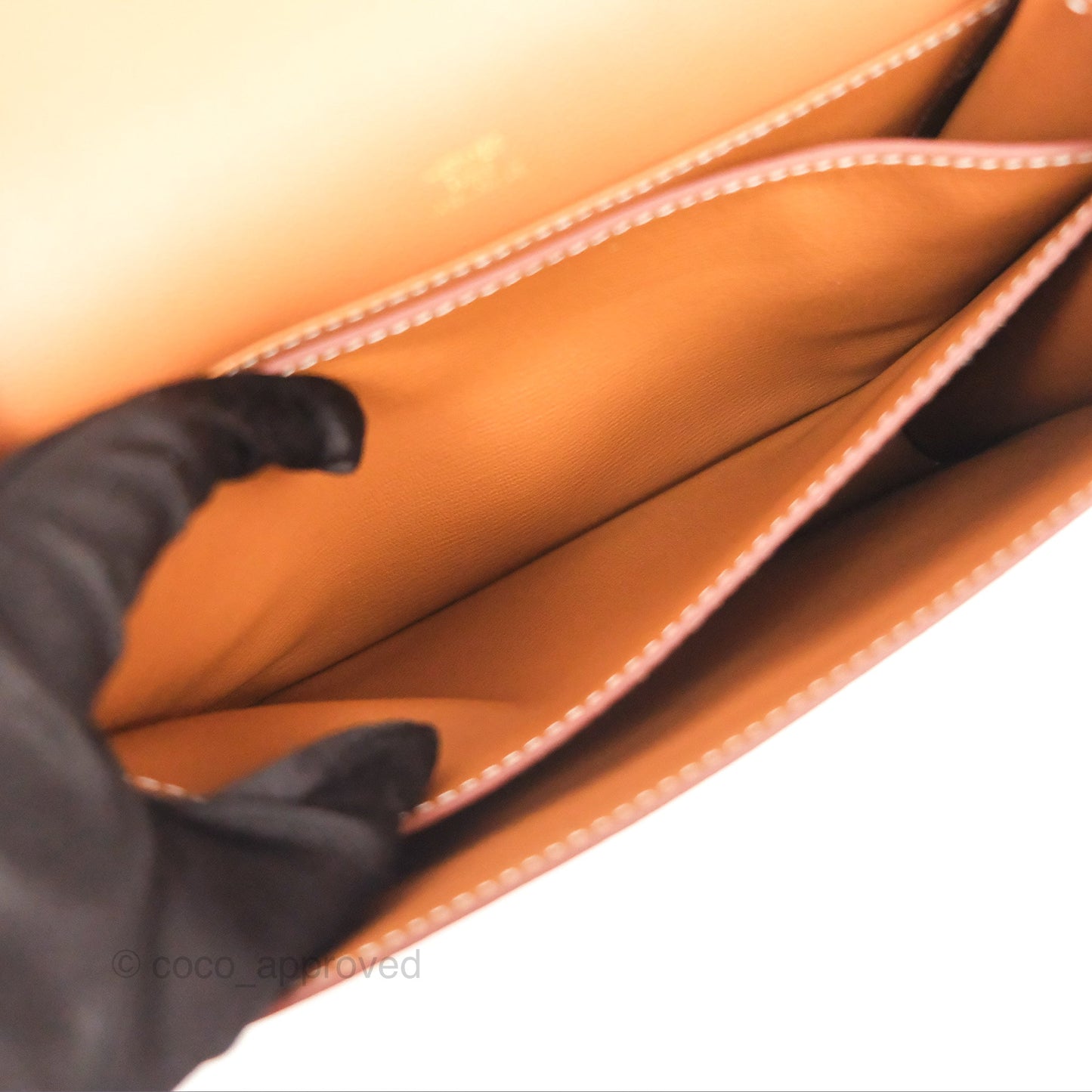 Hermès Roulis 23 Gold Evercolor Gold Hardware