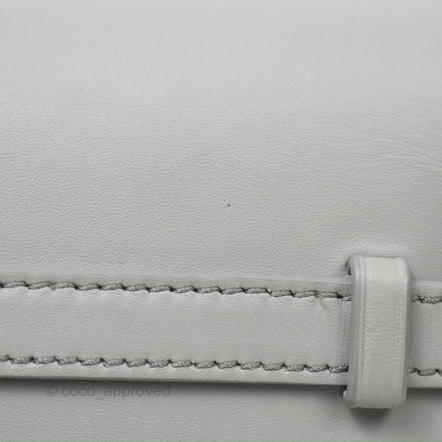 Loewe Mini Gate Dual Bag in Soft Calfskin & Jacquard Strap Light Grey
