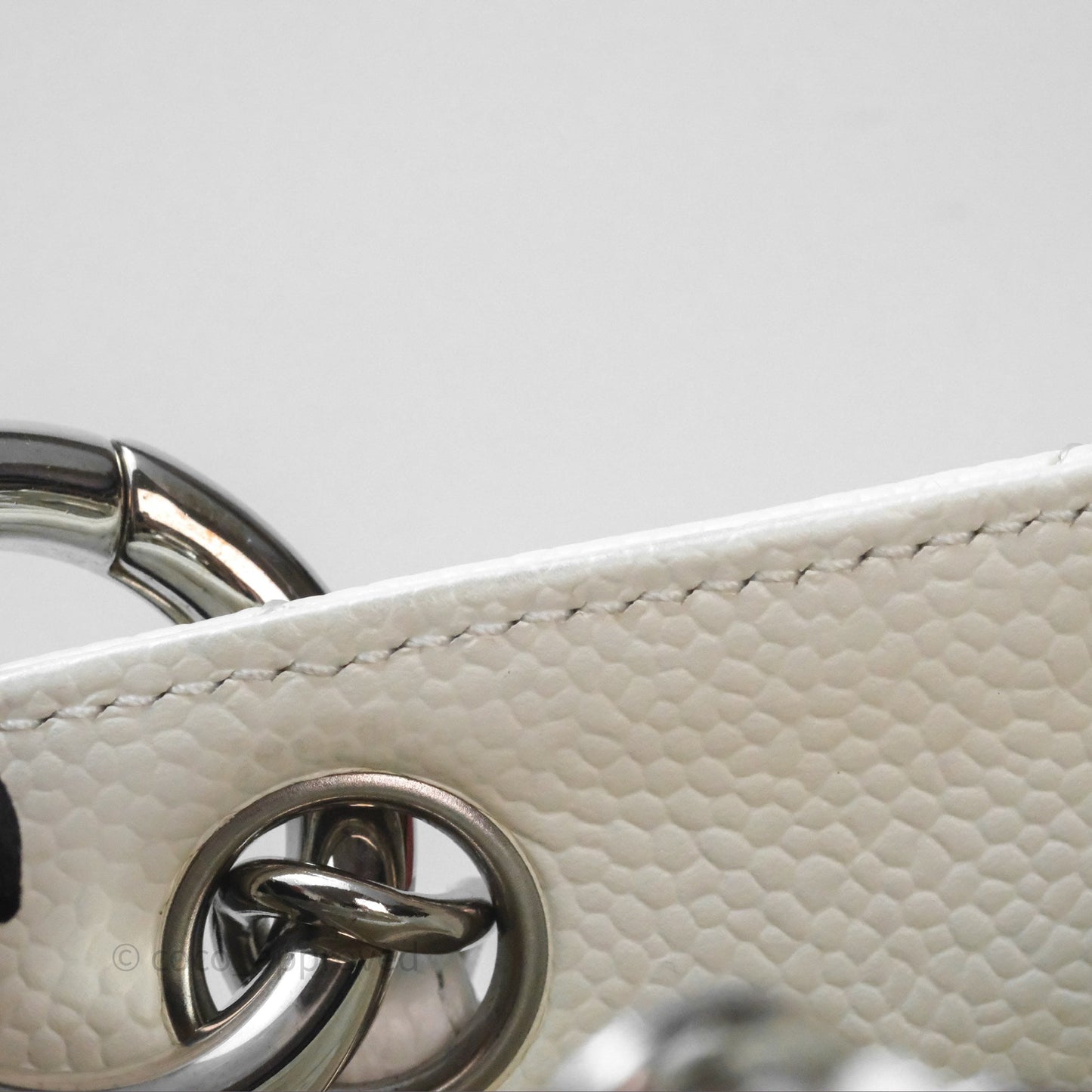 Chanel GST White Caviar Silver Hardware