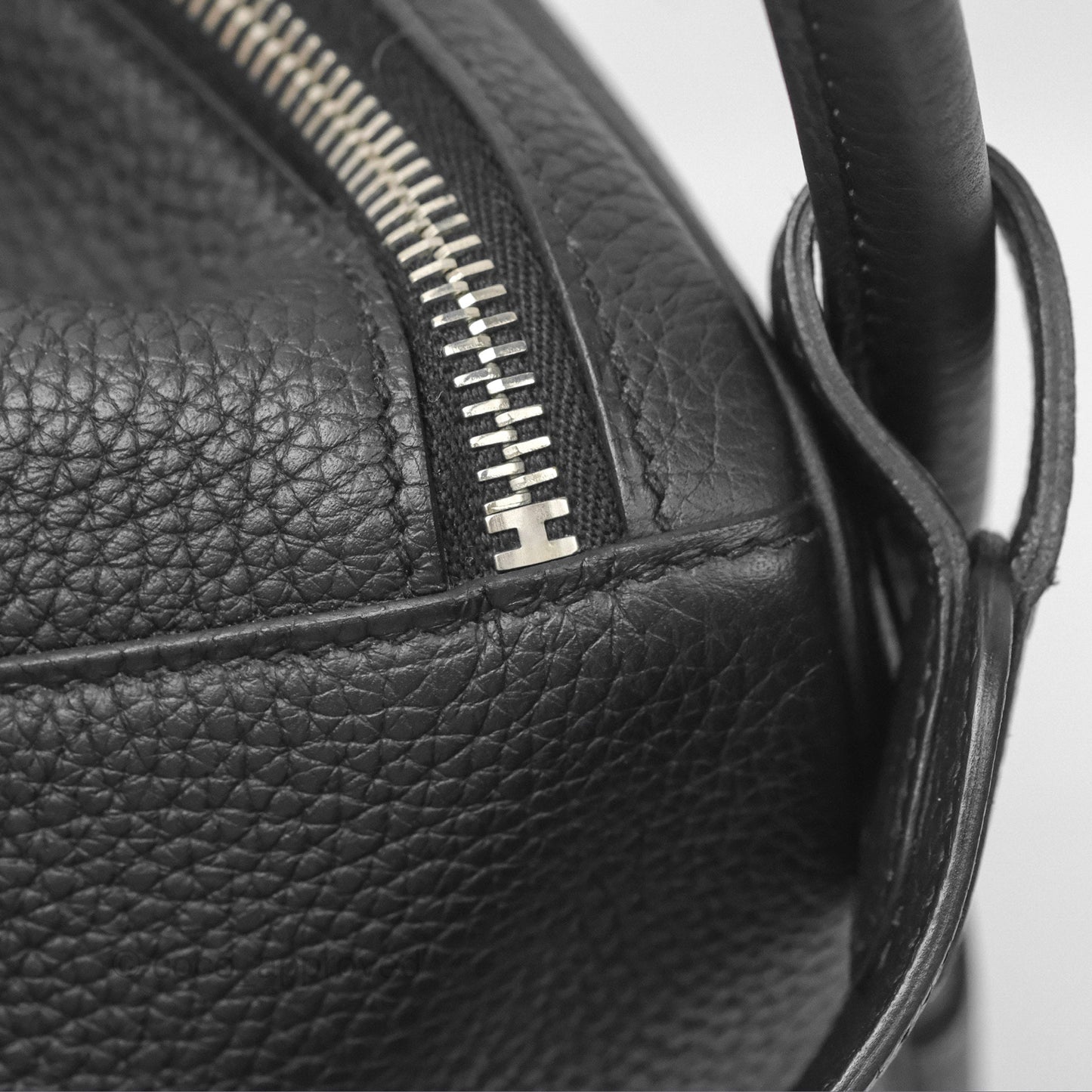 Hermès Lindy 30 Black Clemence Palladium Hardware