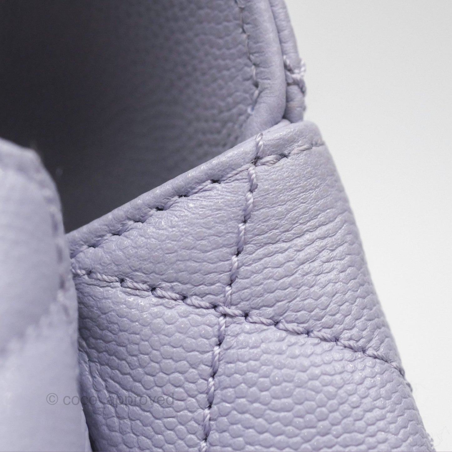 Chanel Mini Coco Handle Lilac Caviar Gold Hardware
