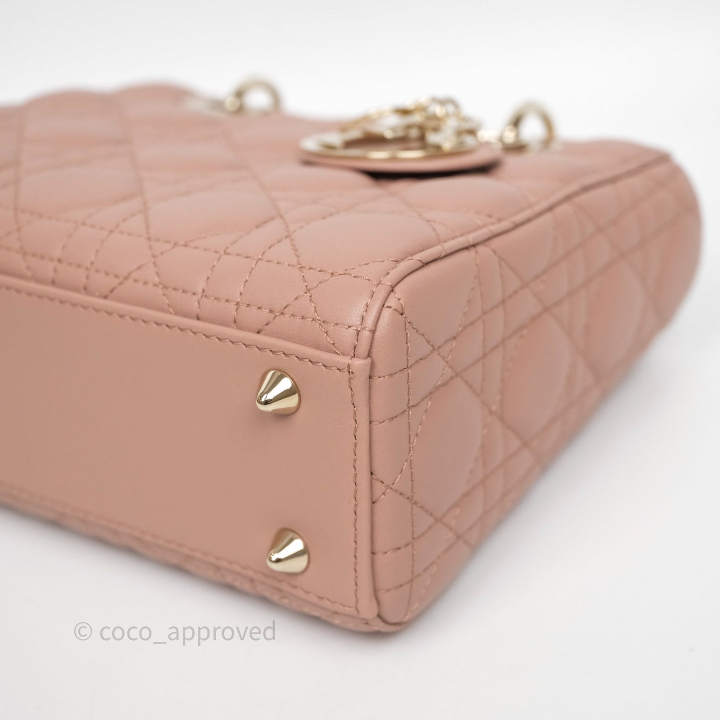 Christian Dior Small Lady Dior My ABCDior Bag Blush Cannage Lambskin