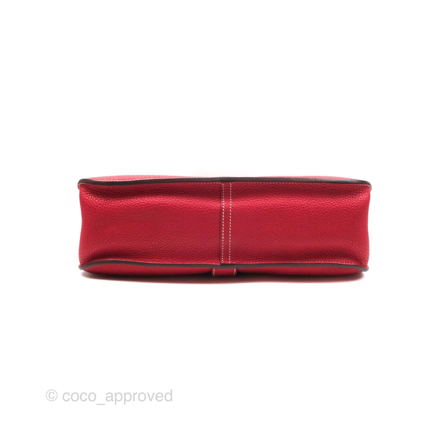 Hermès Halzan 31 Rouge Casque Clemence Palladium Hardware