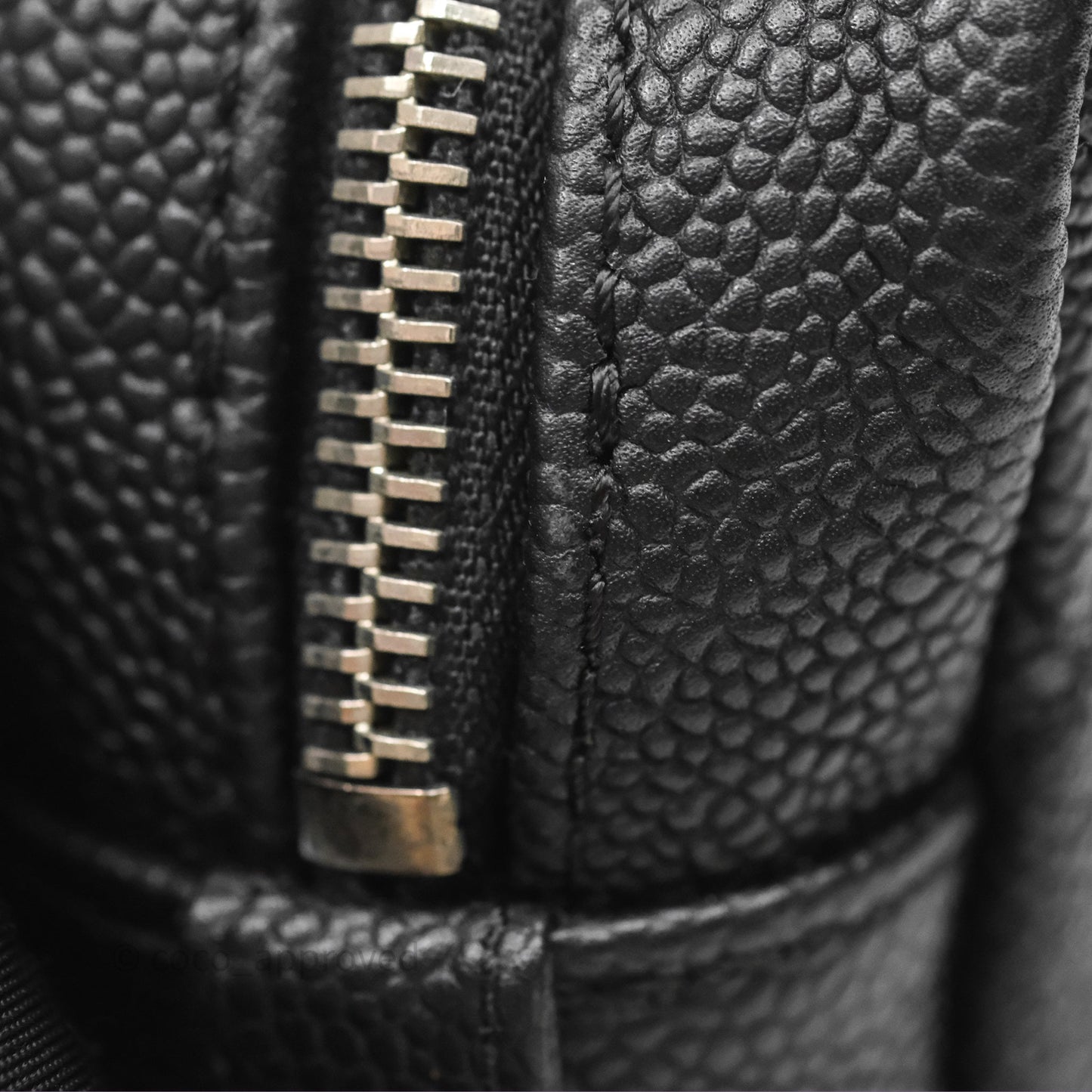 Chanel Quilted Easy Flap Bag Black Caviar Silver Hardware