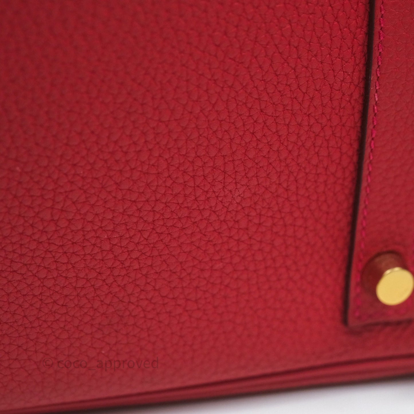 Hermès Birkin 30 Retourne Geranium D5 Togo Gold Hardware