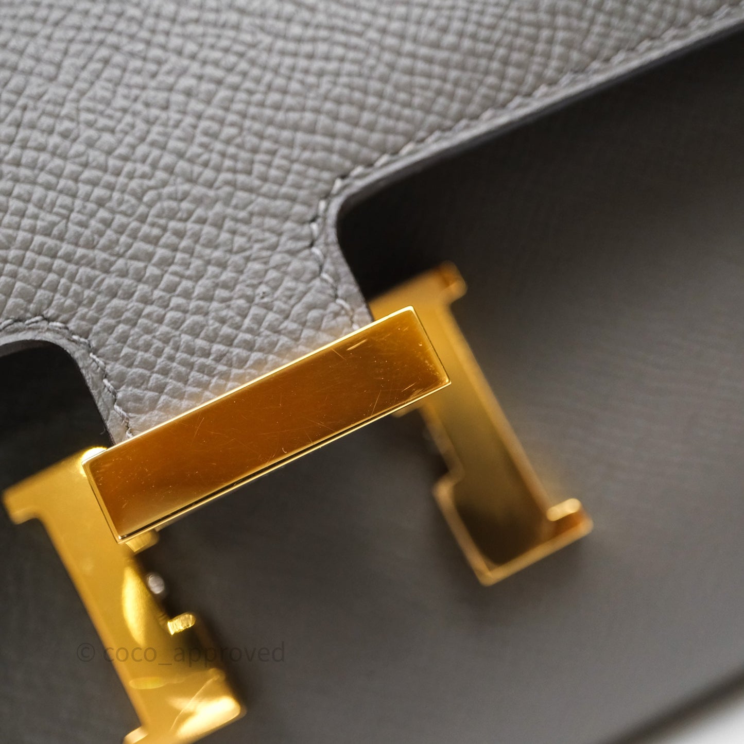 Hermès Constance Long To Go Wallet Gris Meyer 0L Epsom Gold Hardware