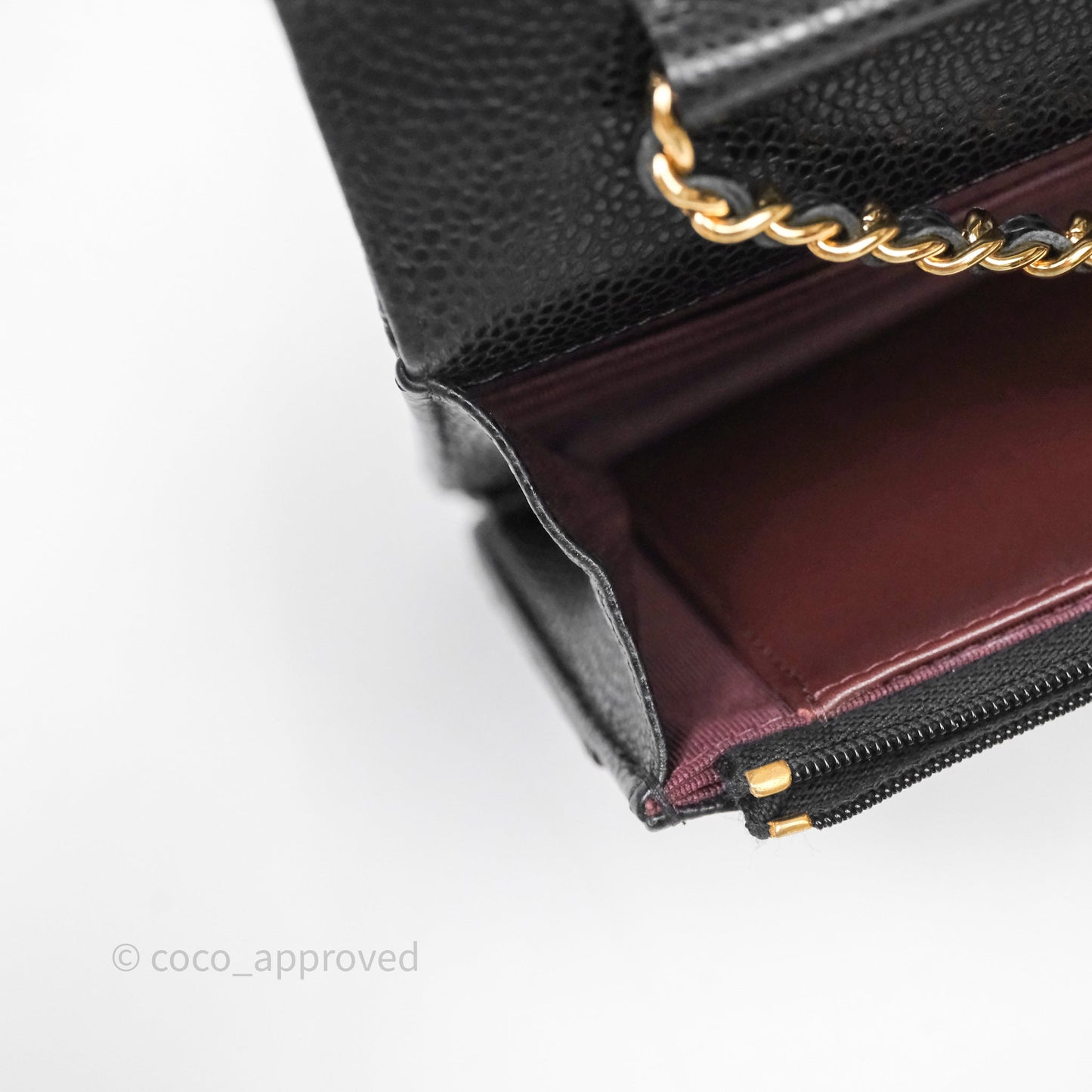 Chanel Quilted WOC Black Caviar Gold Hardware