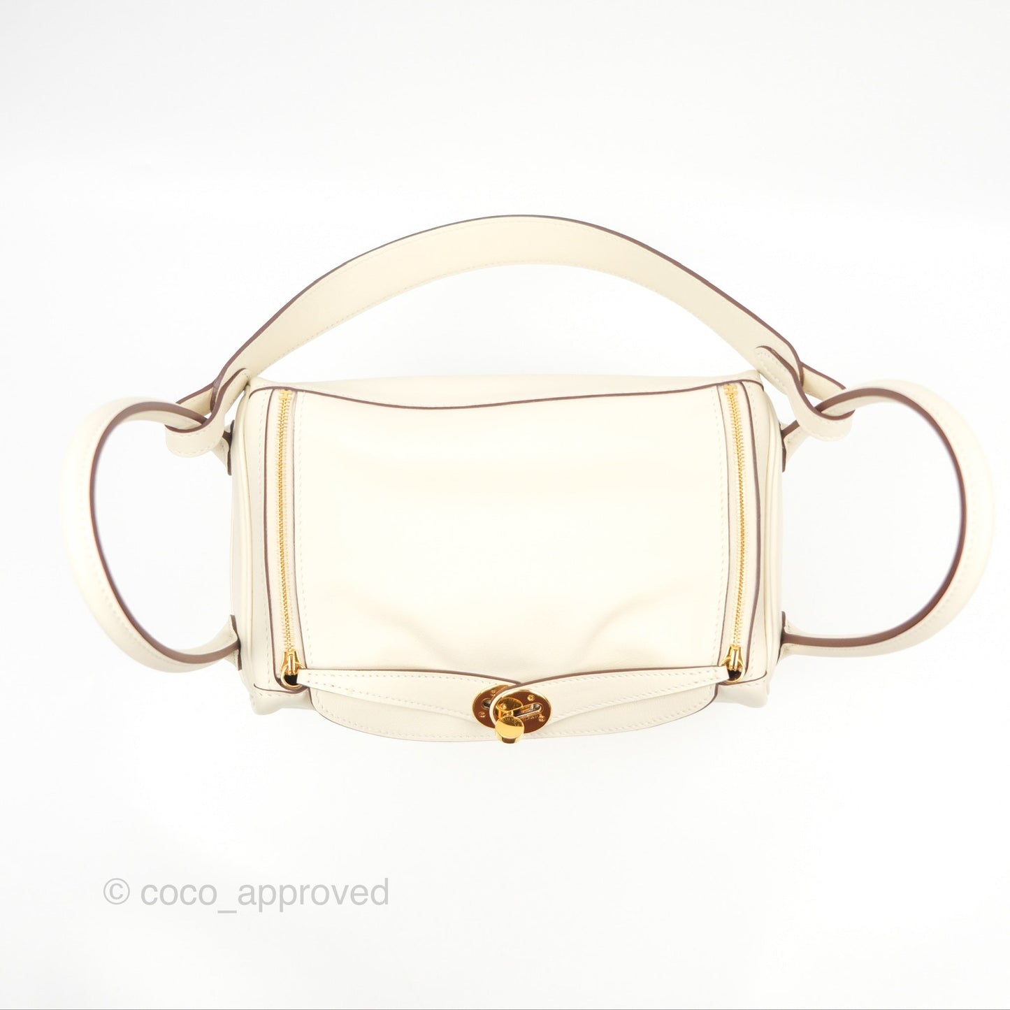 Hermès Lindy 26 Nata/Lime Swift Gold Hardware