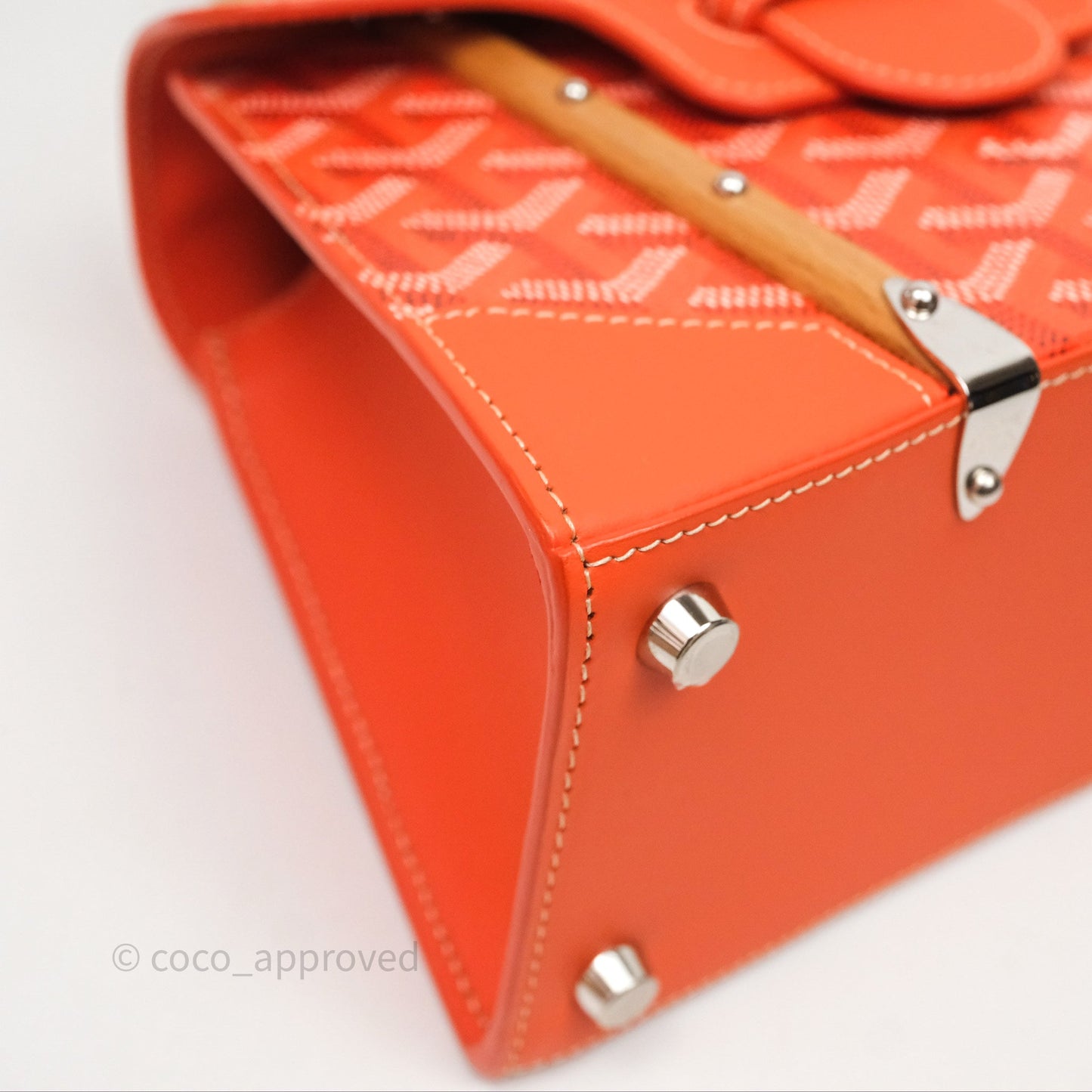 Goyard Saïgon Structuré Mini Bag Orange Goyardine Canvas