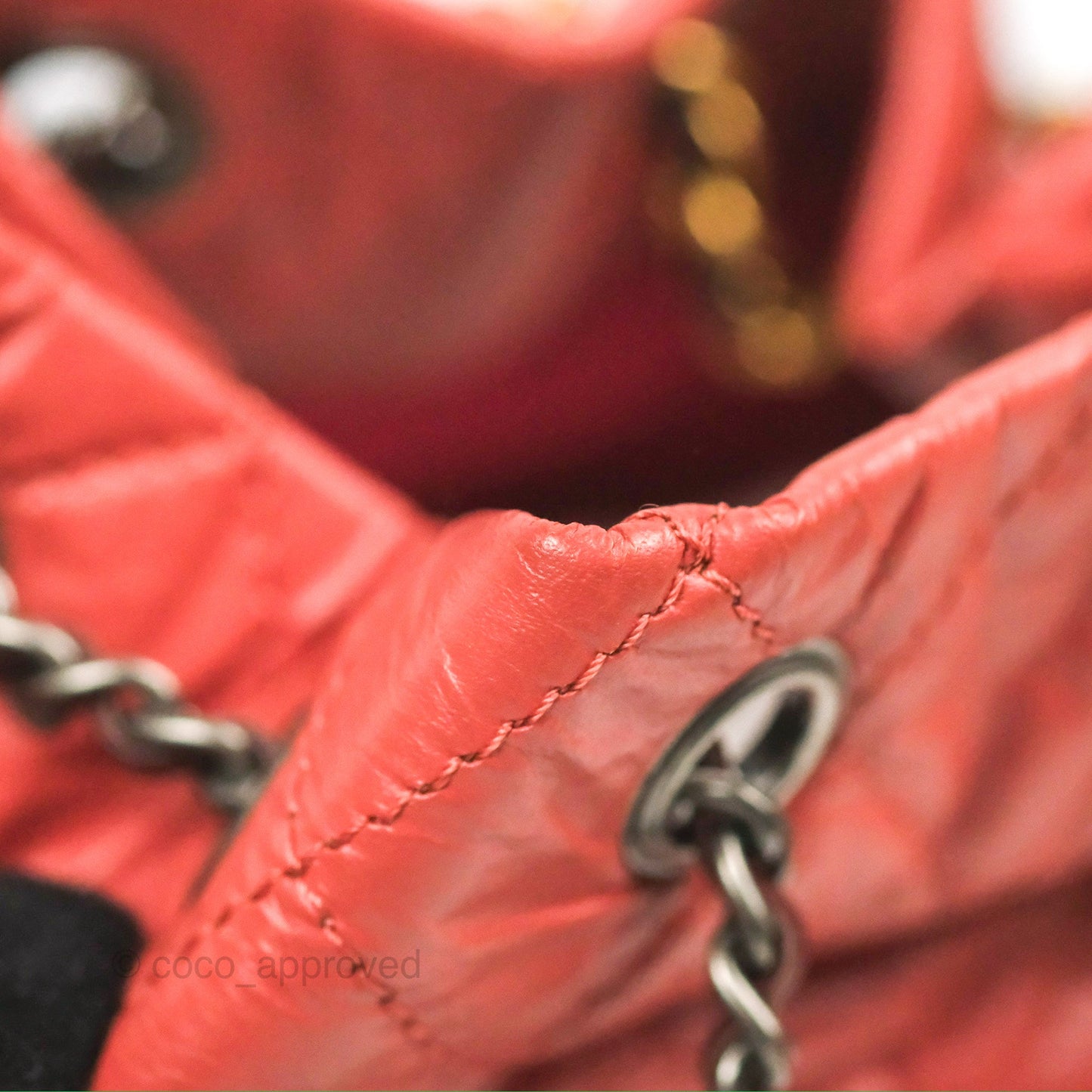 Chanel Medium Gabrielle Backpack Quilted Red Aged Calfskin